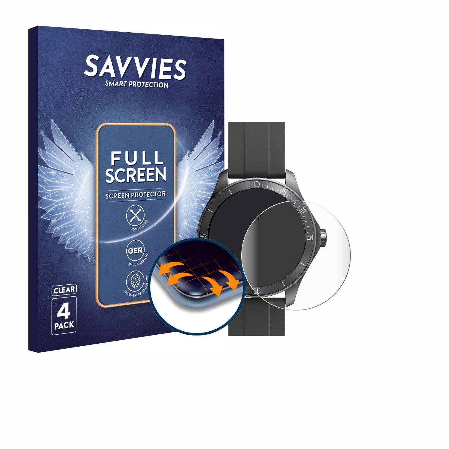 4x Savvies Full-Screen Folie für Toobur