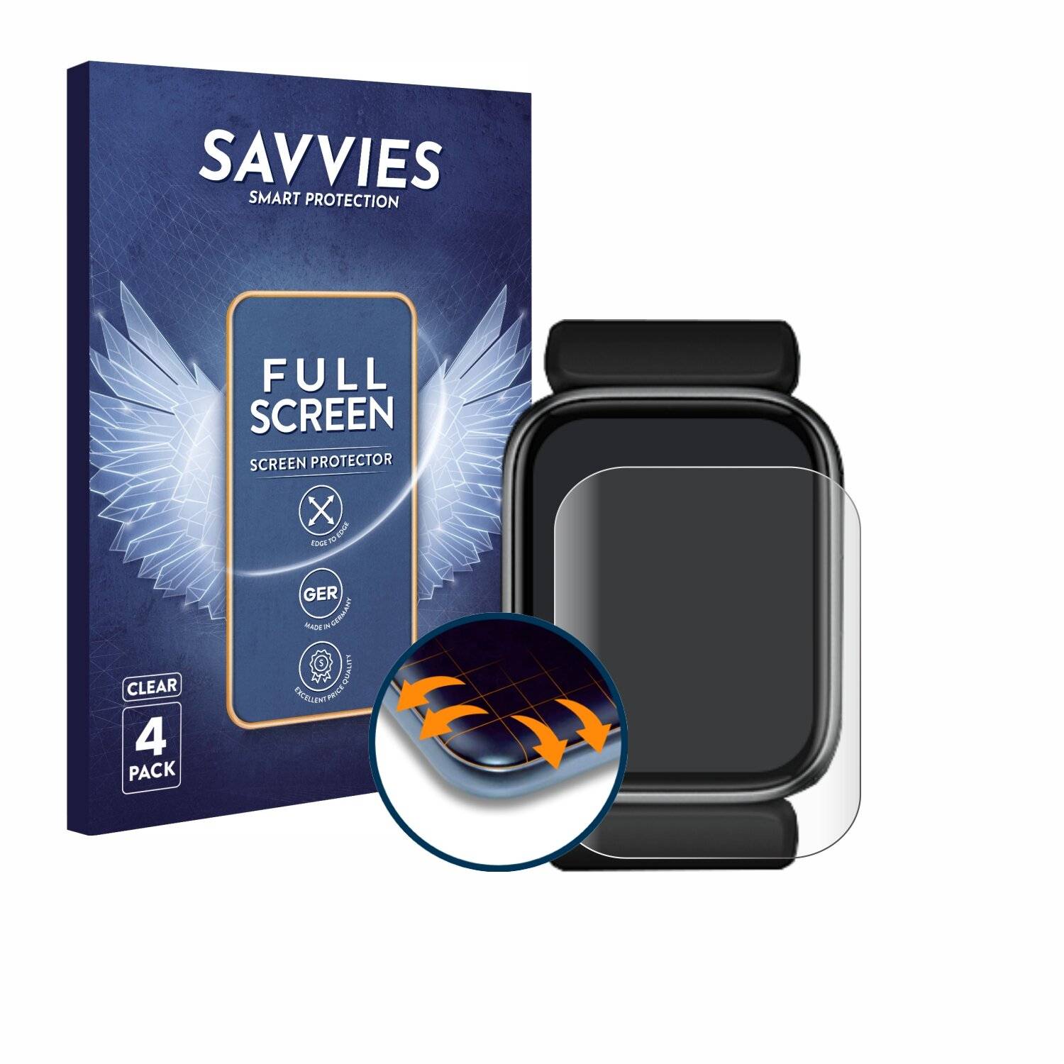 4x Savvies Full-Screen Folie für YHE BP Doctor