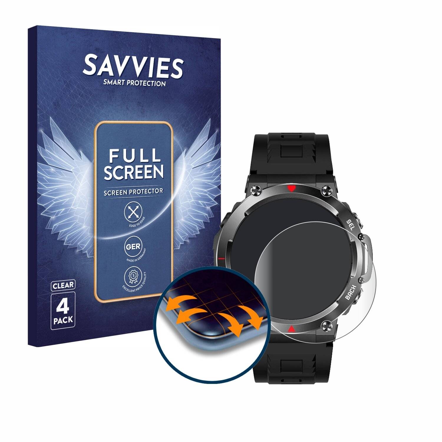 4x Savvies Full-Screen Folie für Imfrchcs X106