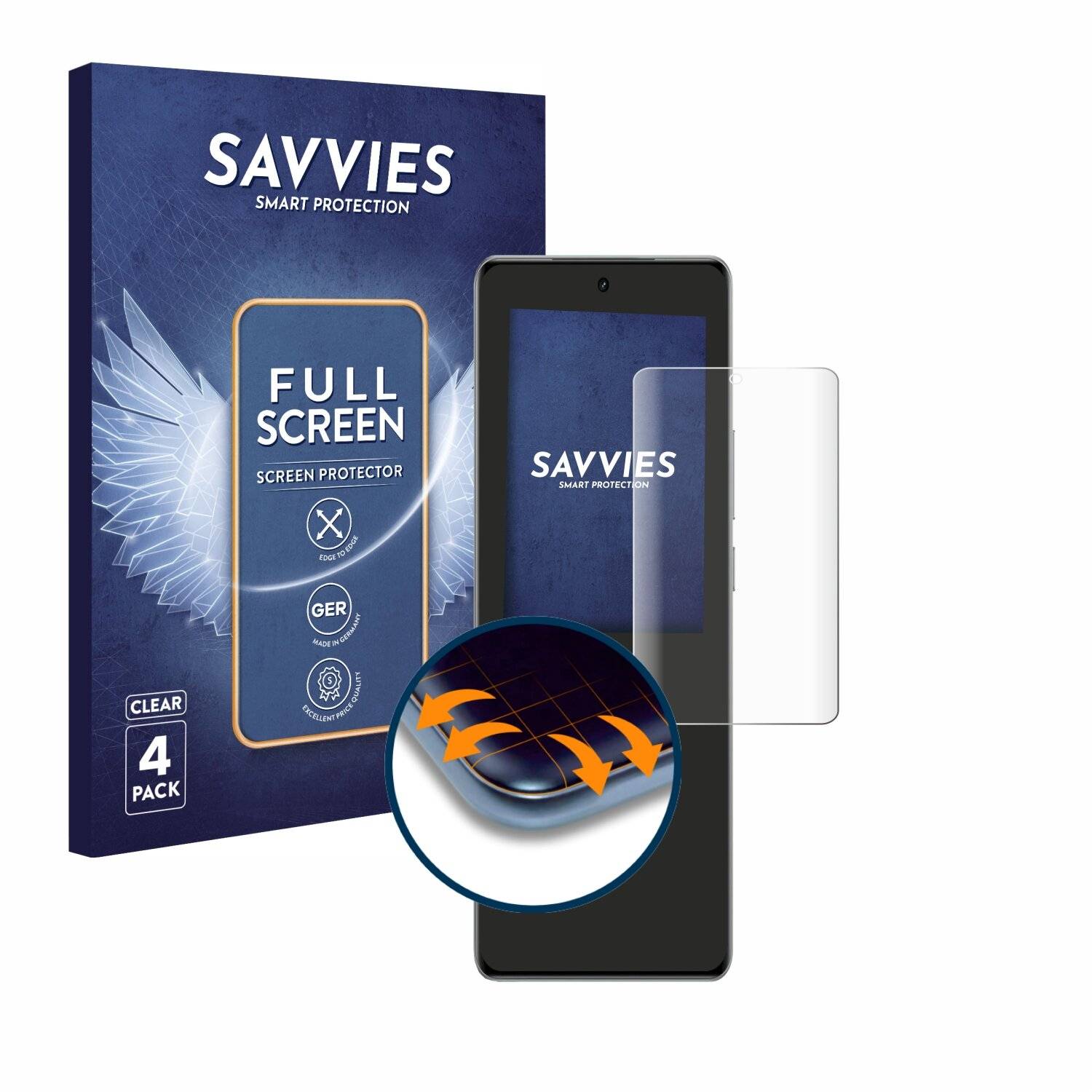 4x Savvies Full-Screen Folie für realme GT