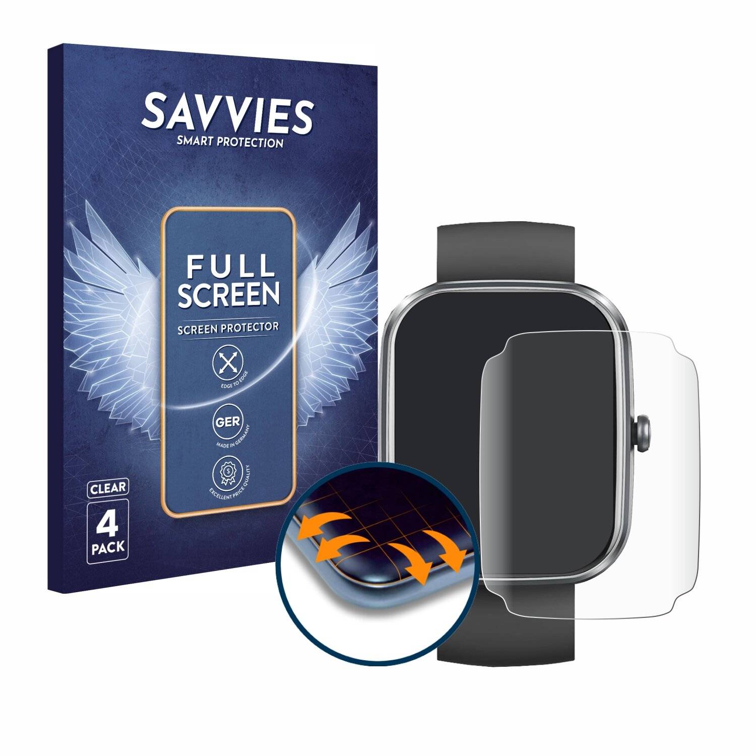 4x Savvies Full-Screen Folie für Kuizil T70