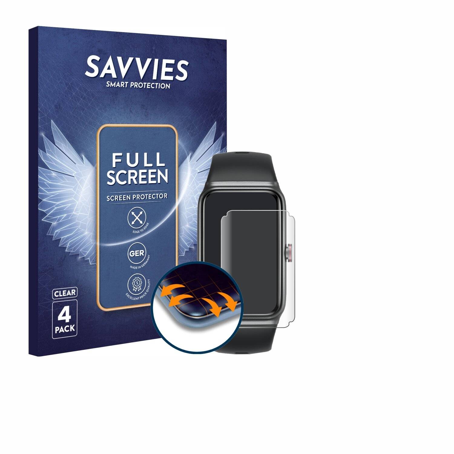 4x Savvies Full-Screen Folie für Honor Choice