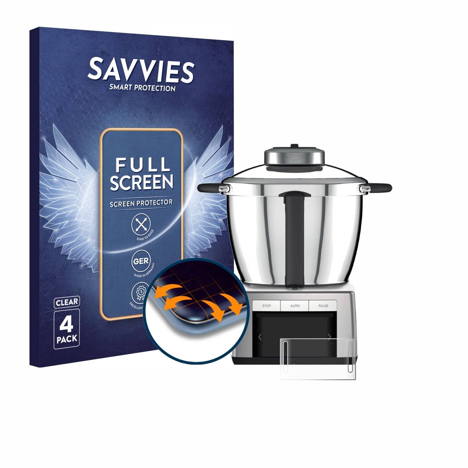 4x Savvies Full-Screen Folie für Magimix Cook