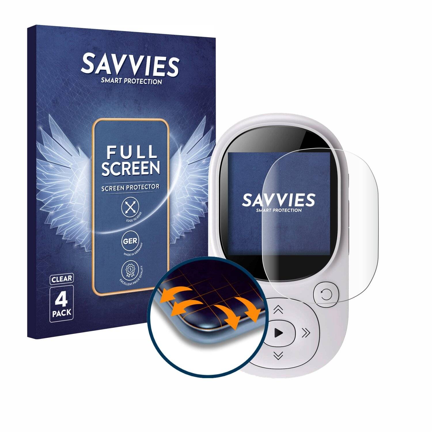 4x Savvies Full-Screen Folie für Mechen