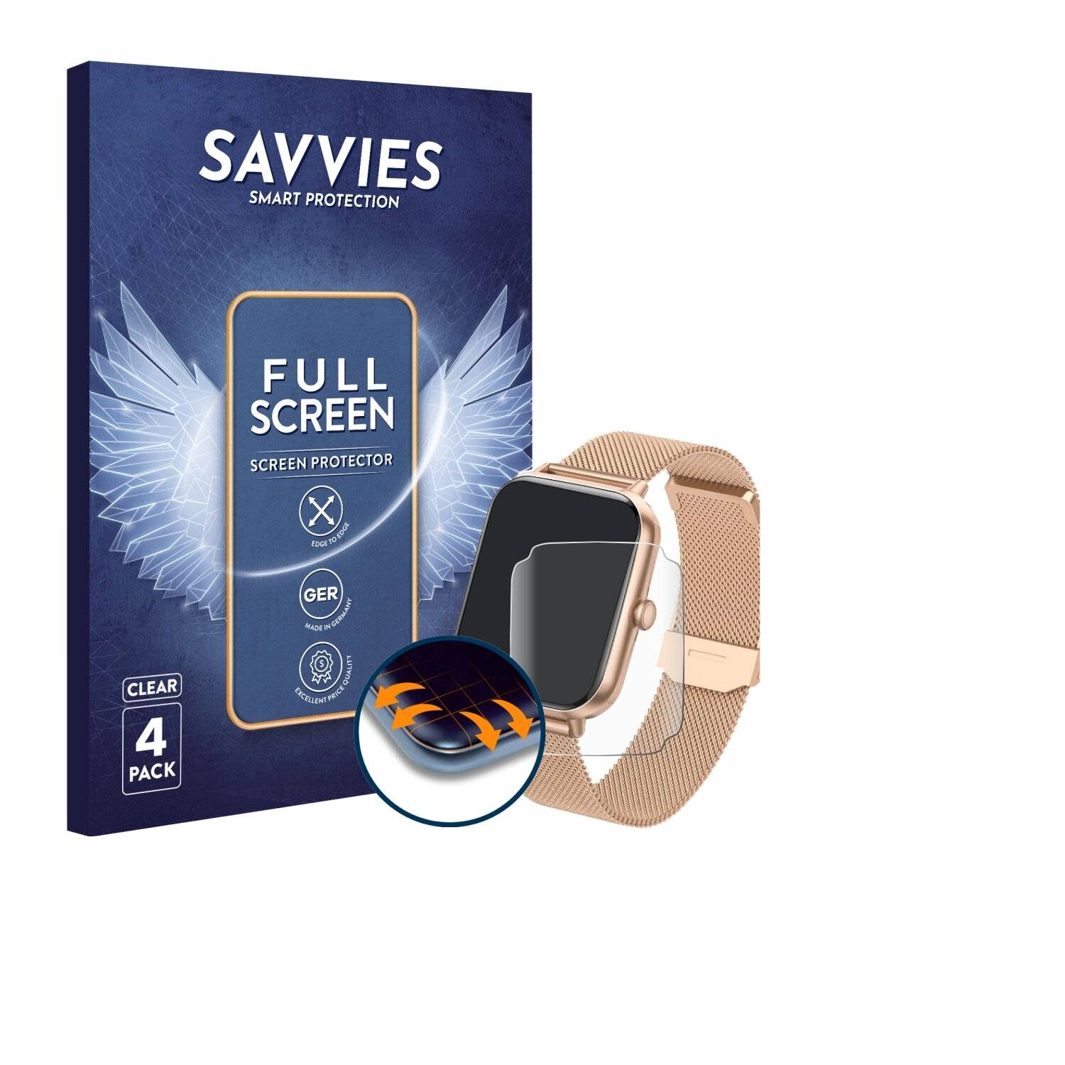 4x Savvies Full-Screen Folie für Ruxingx T6