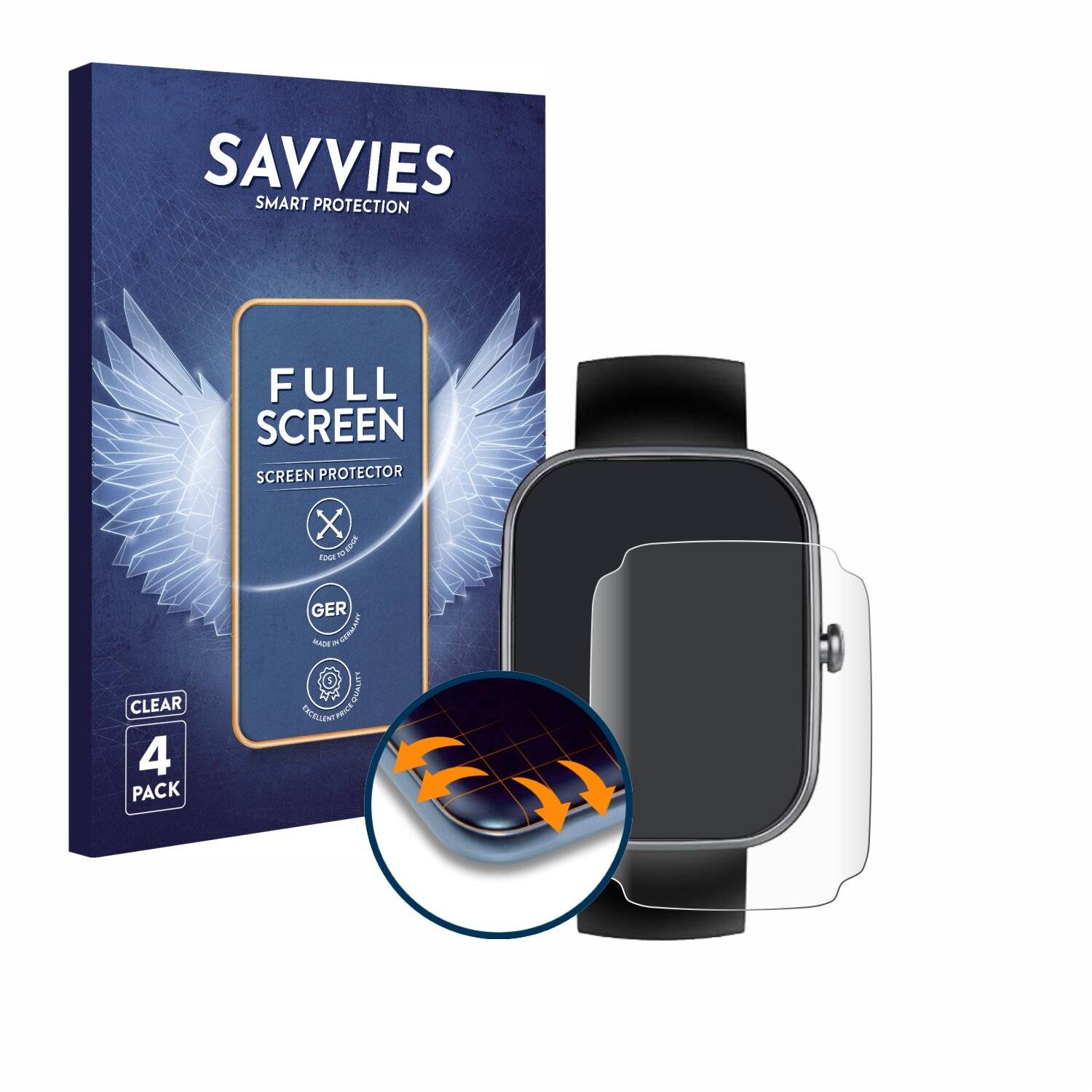 4x Savvies Full-Screen Folie für WeurGhy T70
