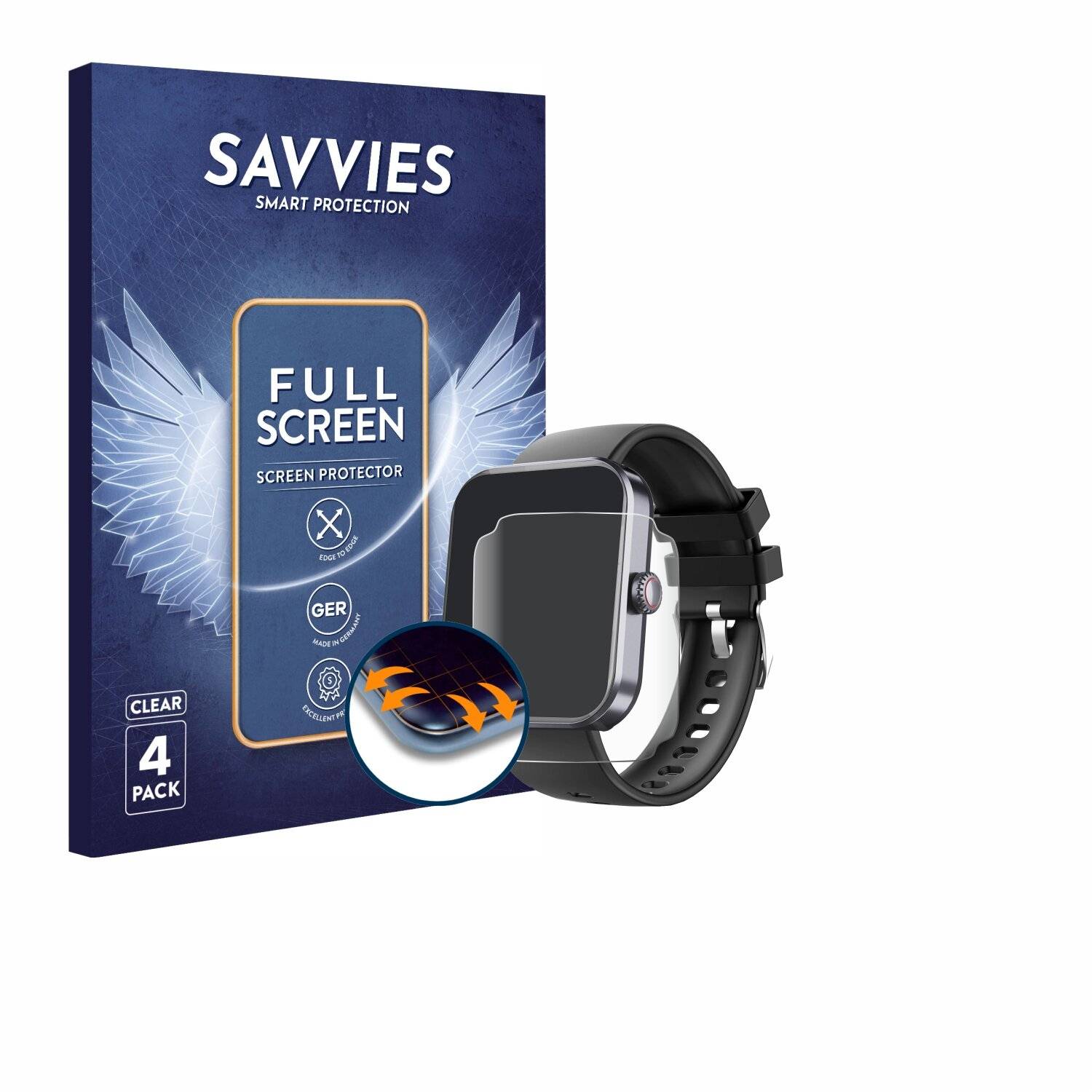 4x Savvies Full-Screen Folie für Marsyu
