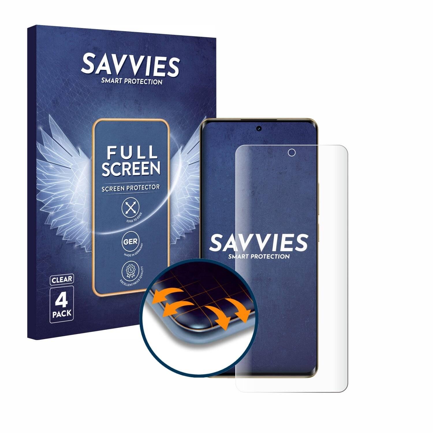 4x Savvies Full-Screen Folie für realme 13 Pro
