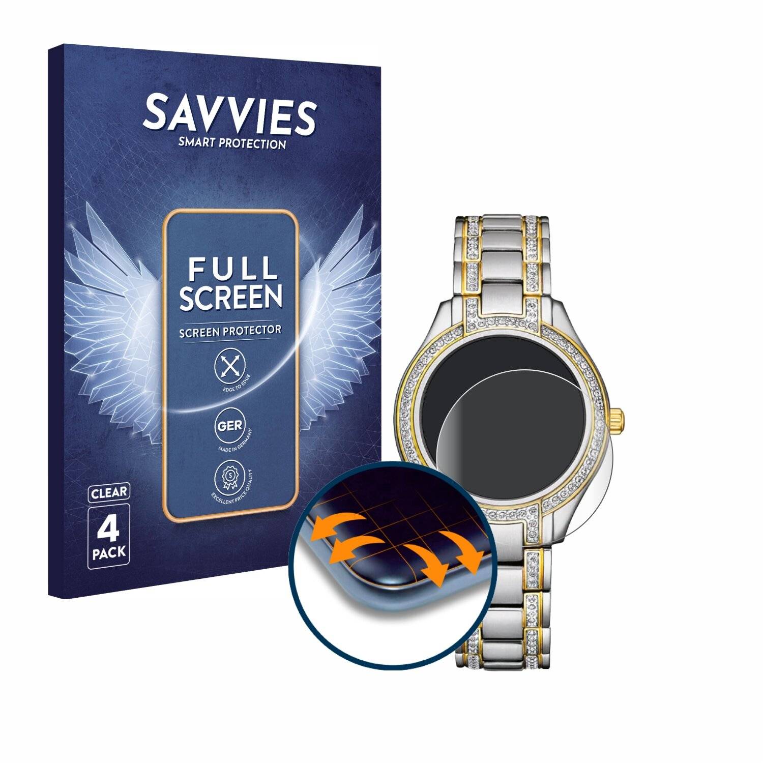 4x Savvies Full-Screen Folie für Citizen Eco Drive