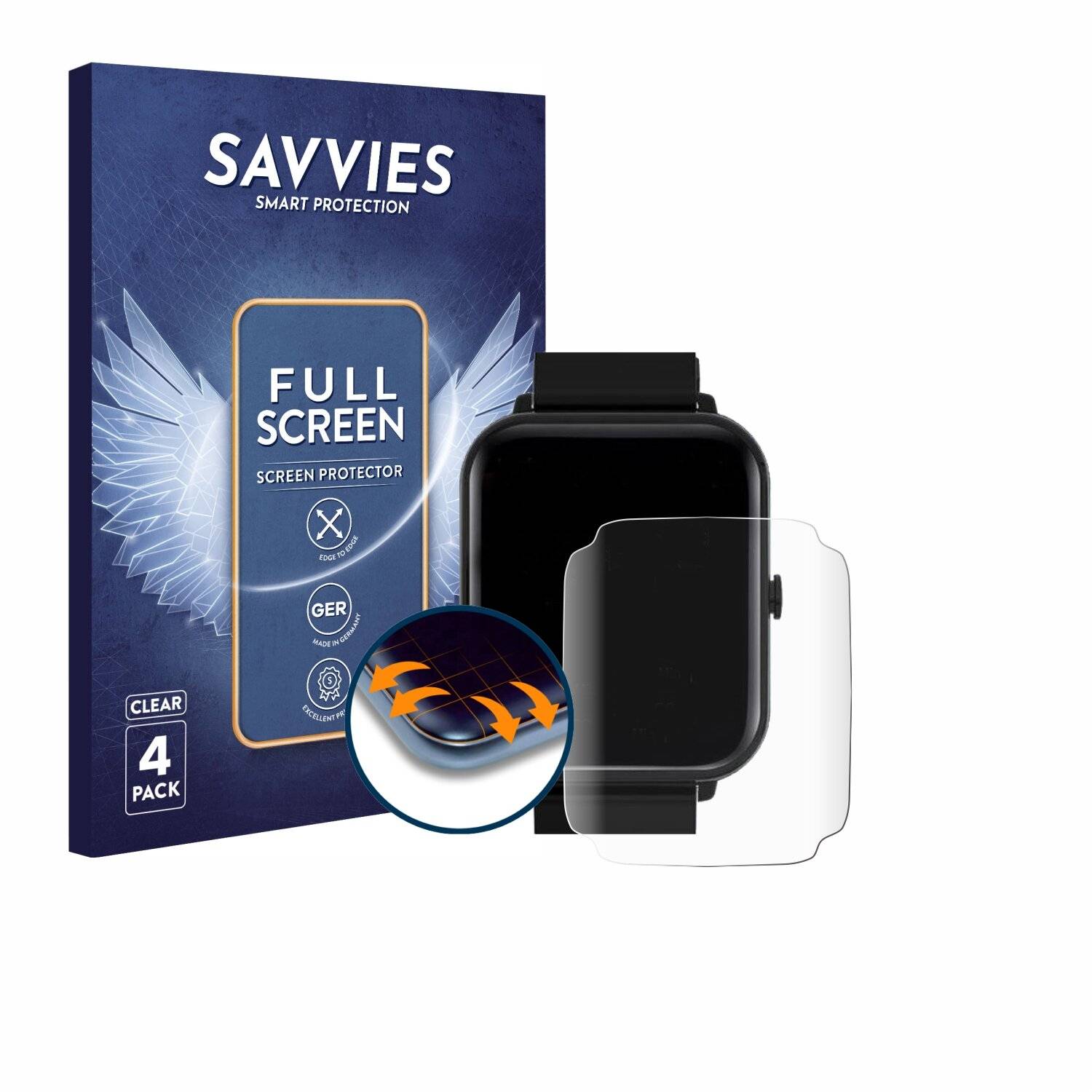 4x Savvies Full-Screen Folie für Makibes I30E