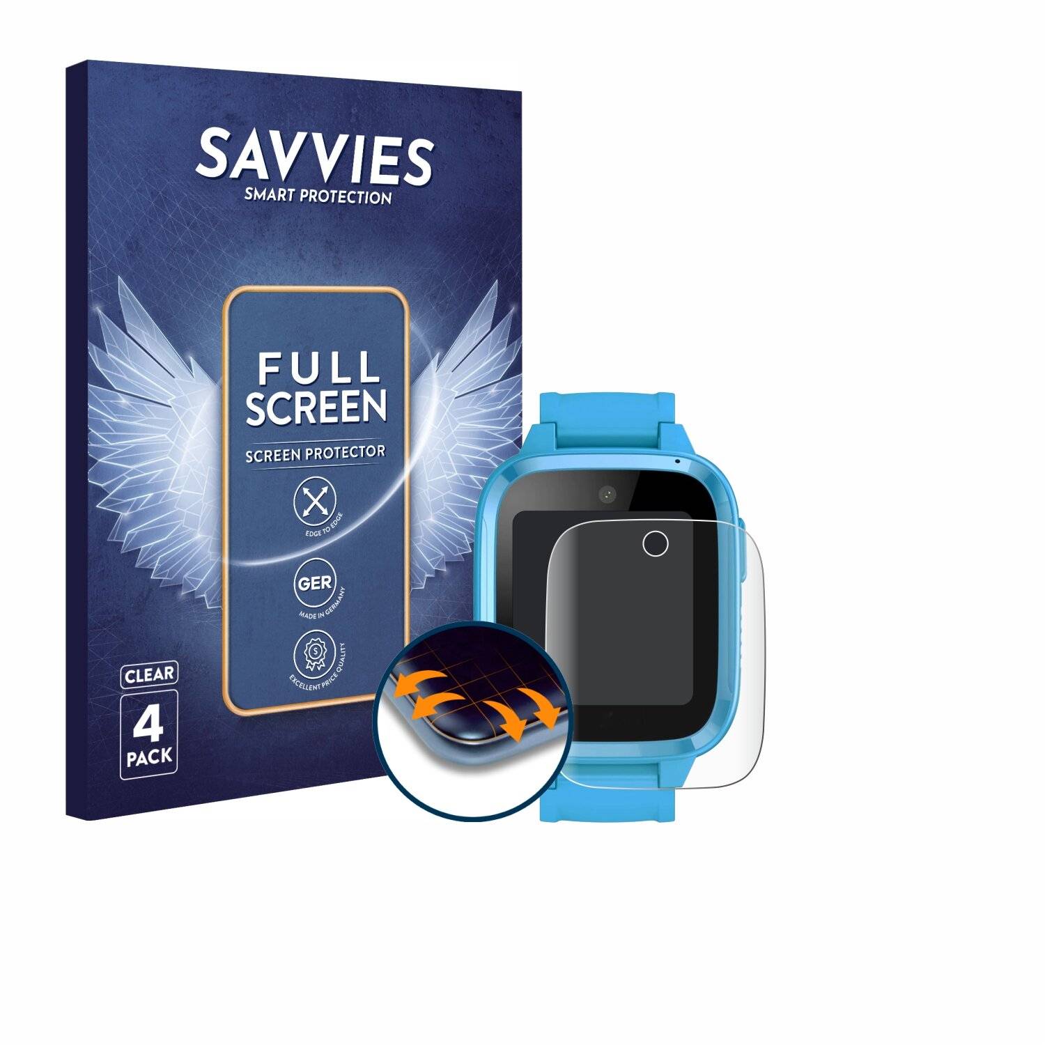 4x Savvies Full-Screen Folie für Xplora Kidzi