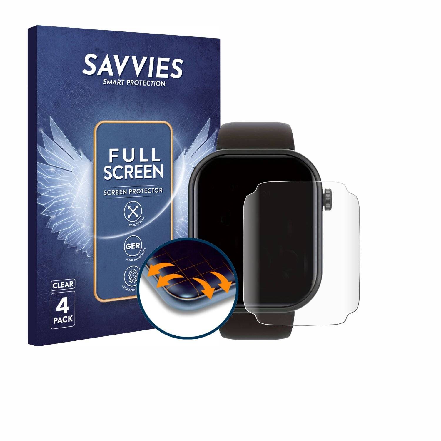 4x Savvies Full-Screen Folie für Woneligo IDW19