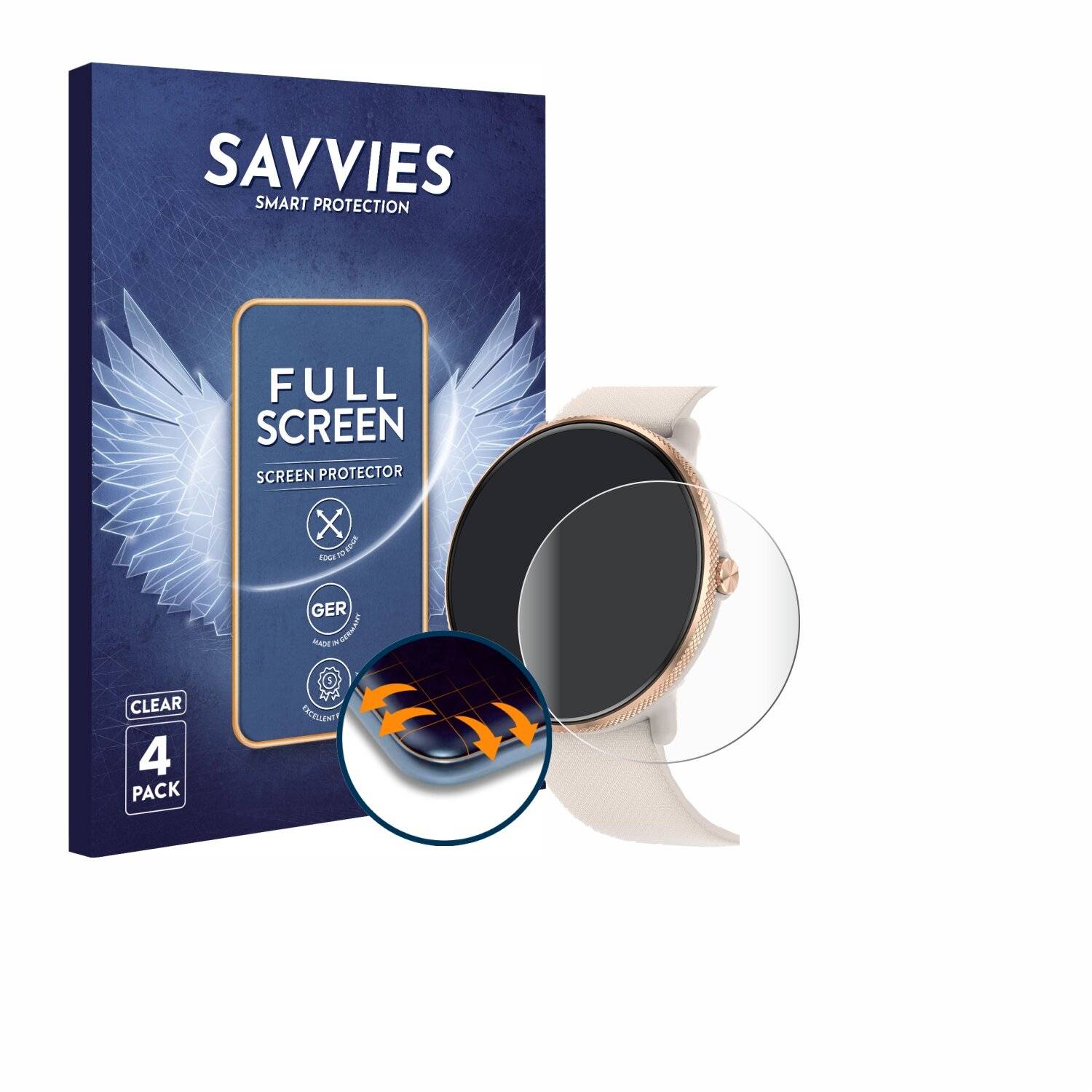 4x Savvies Full-Screen Folie für DekeFit S61