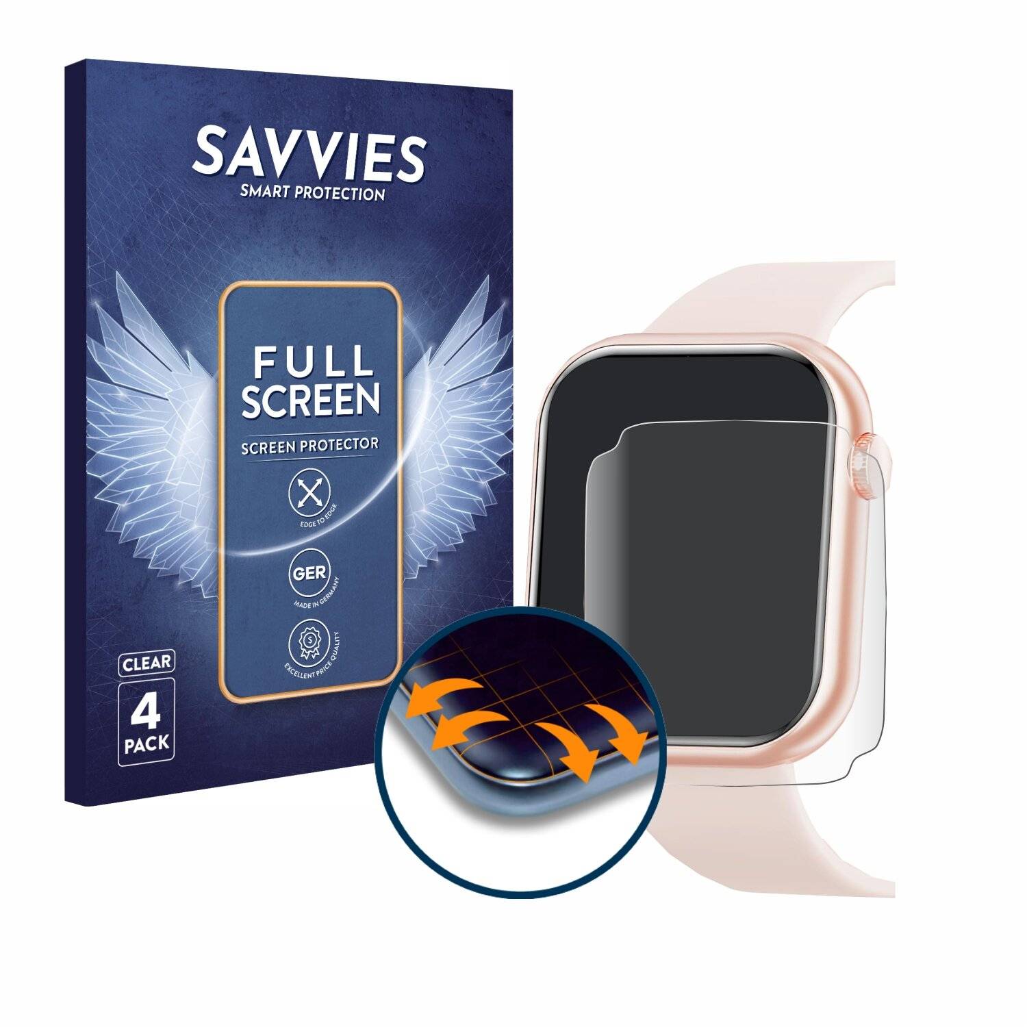 4x Savvies Full-Screen Folie für Hwagol G28