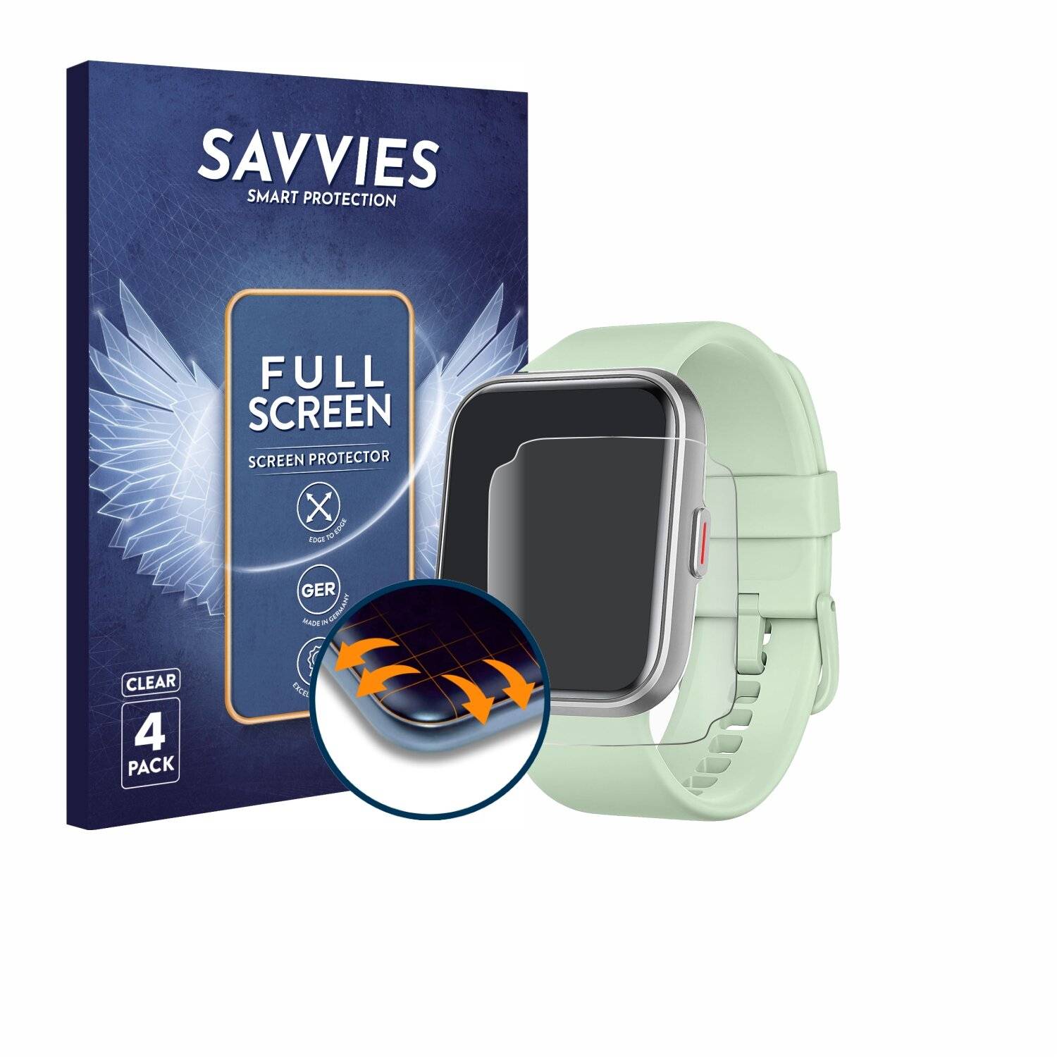 4x Savvies Full-Screen Folie für Enomir 208