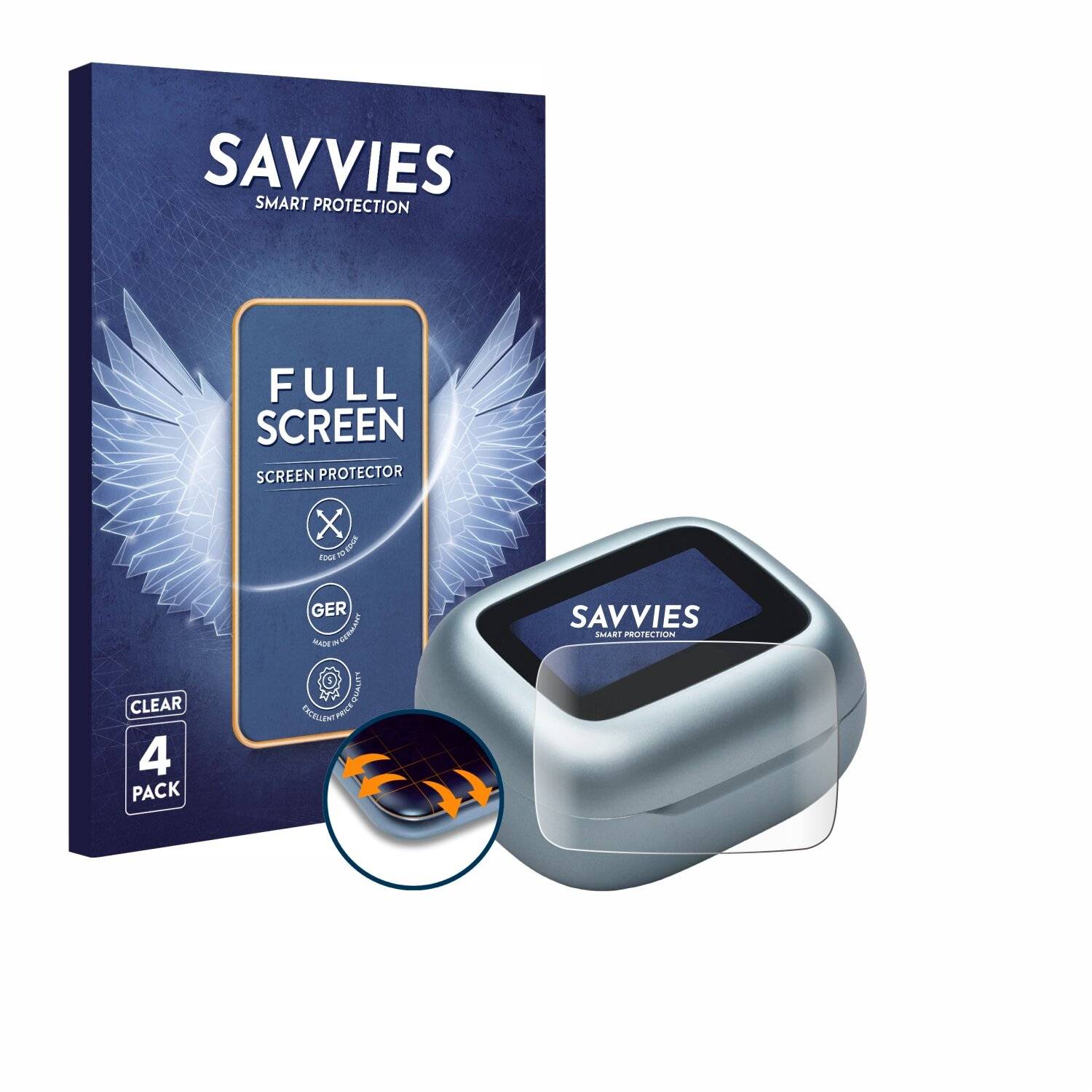 4x Savvies Full-Screen Folie für JBL Live Flex