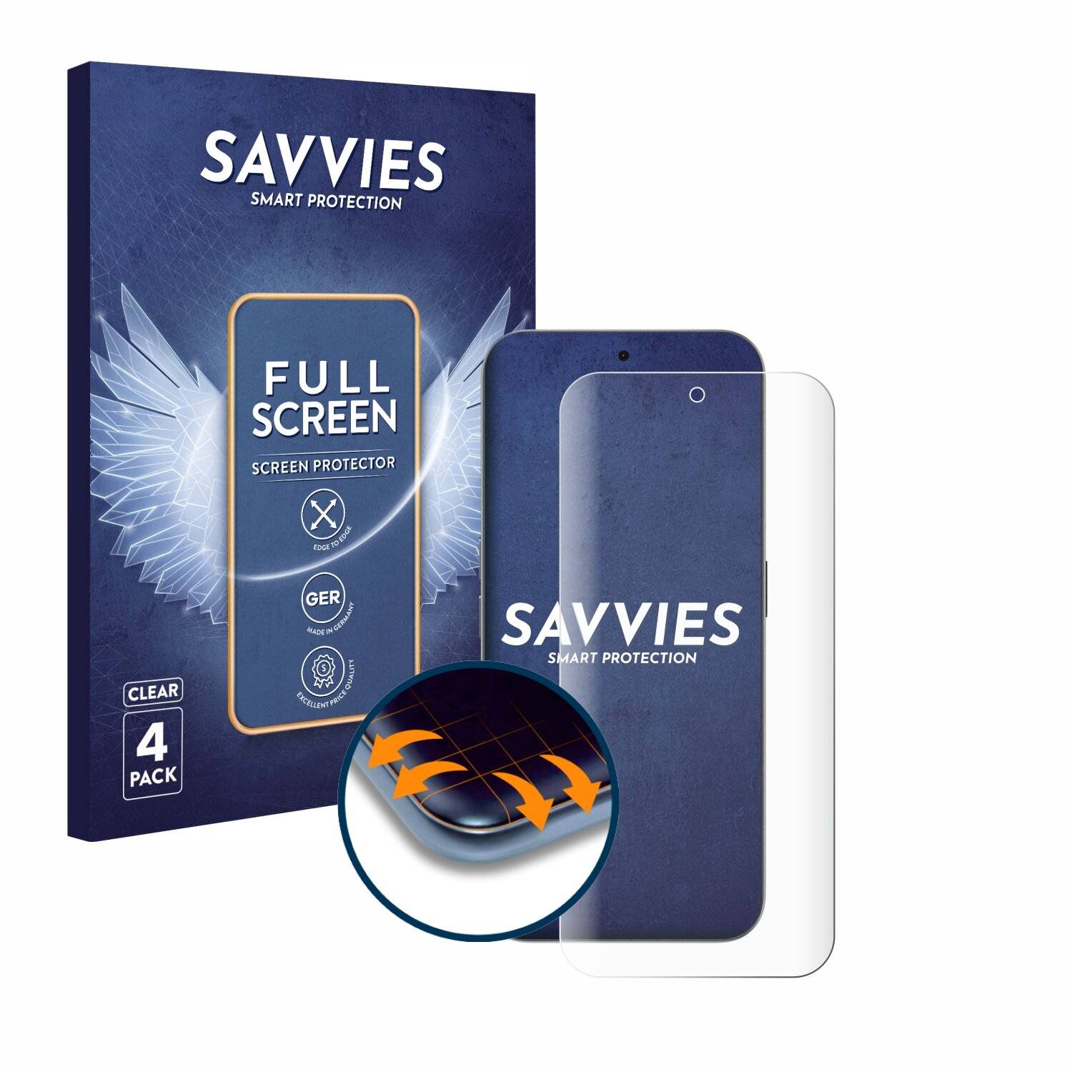 4x Savvies Full-Screen Folie für Nothing Phone (2a)