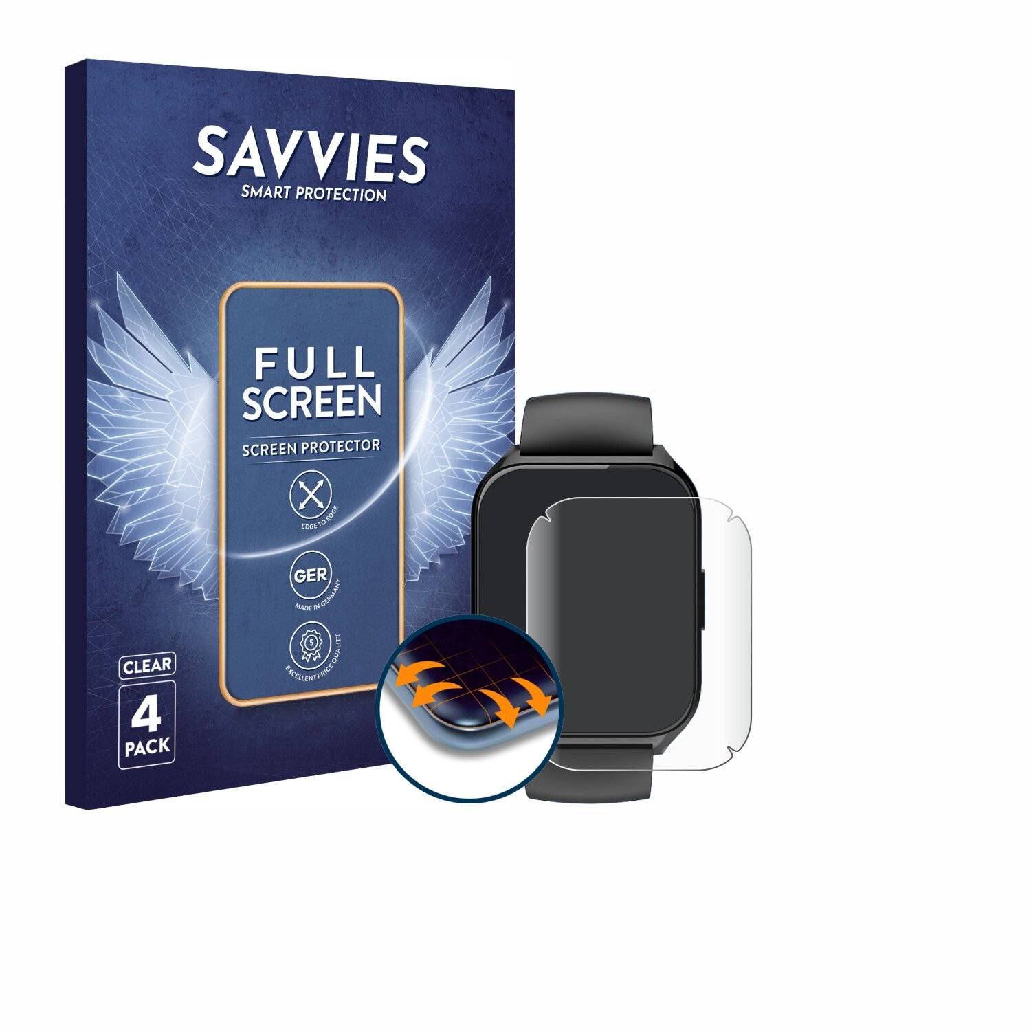4x Savvies Full-Screen Folie für Aycy MT65