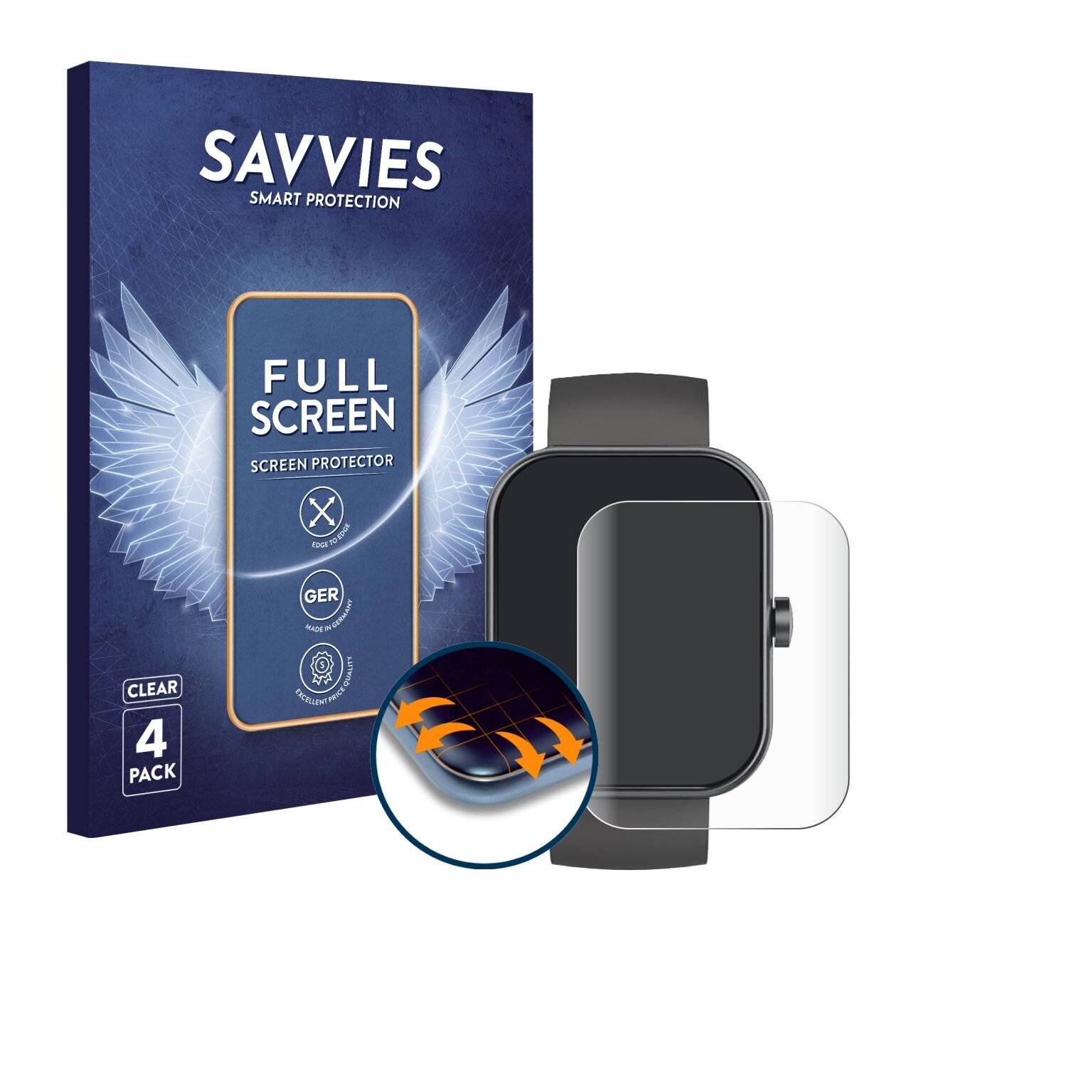 4x Savvies Full-Screen Folie für Jugeman Y66