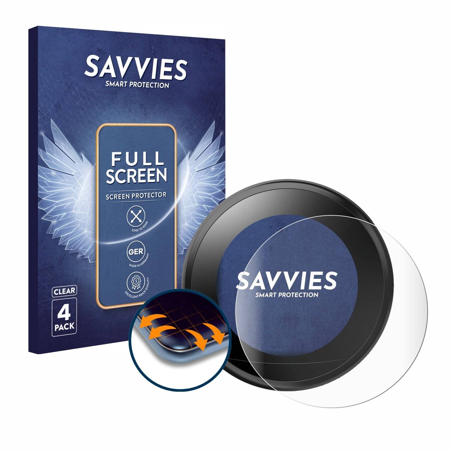 4x Savvies Full-Screen Folie für Google Nest Learning