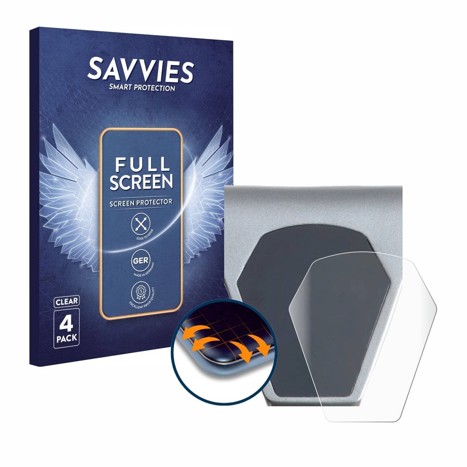 4x Savvies Full-Screen Folie für Epowerfun ePF-PULSE
