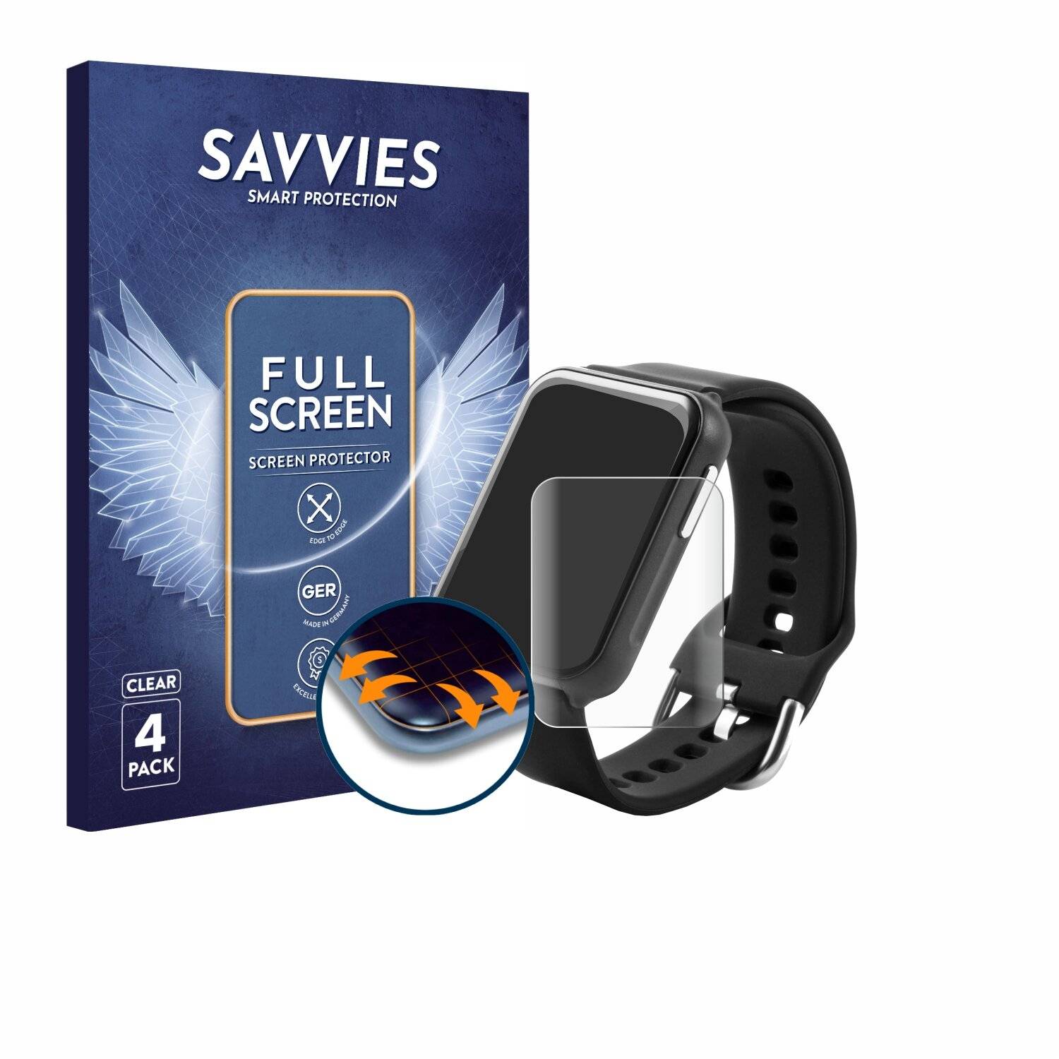 4x Savvies Full-Screen Folie für Technaxx