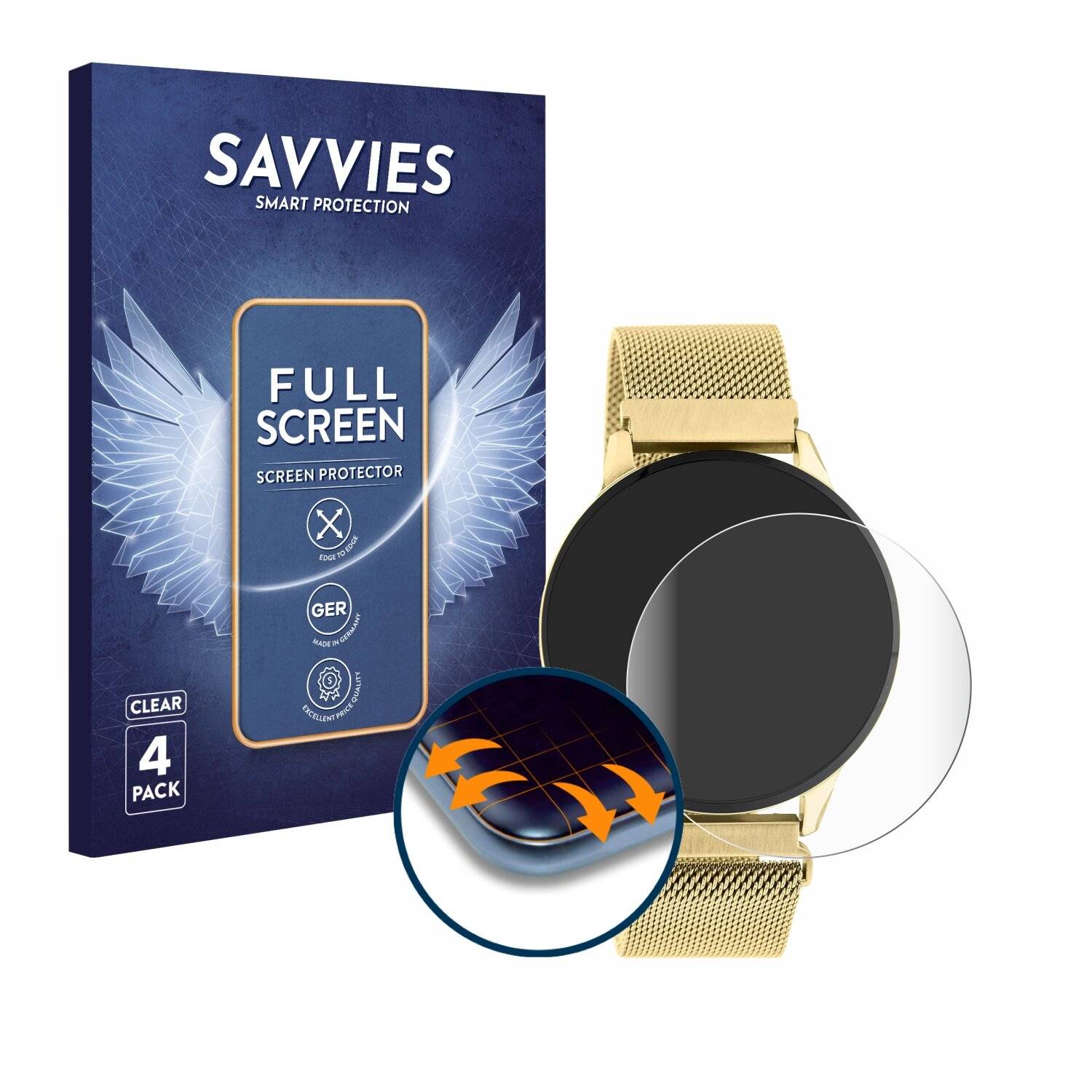 4x Savvies Full-Screen Folie für Oozoo