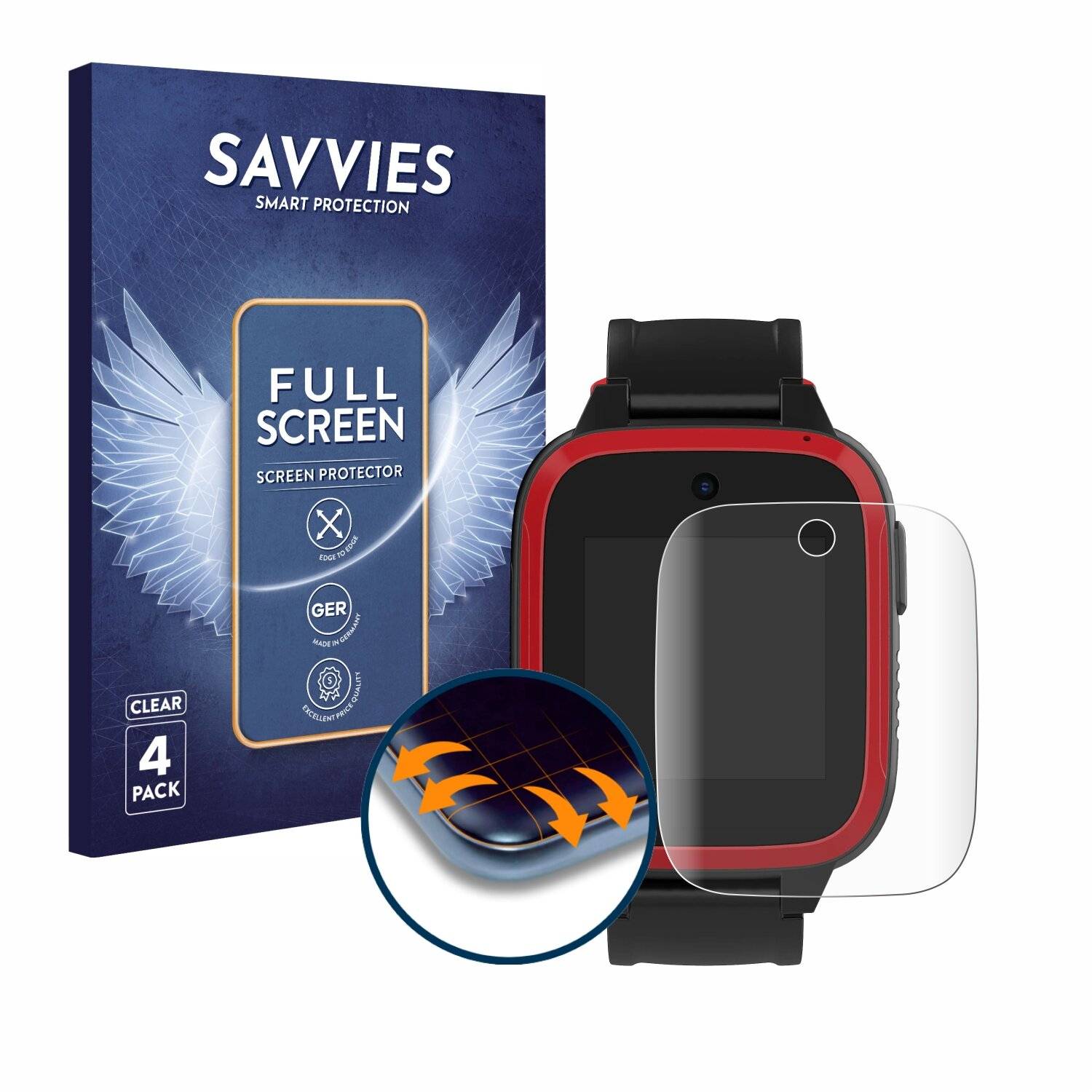 4x Savvies Full-Screen Folie für Xplora Let's