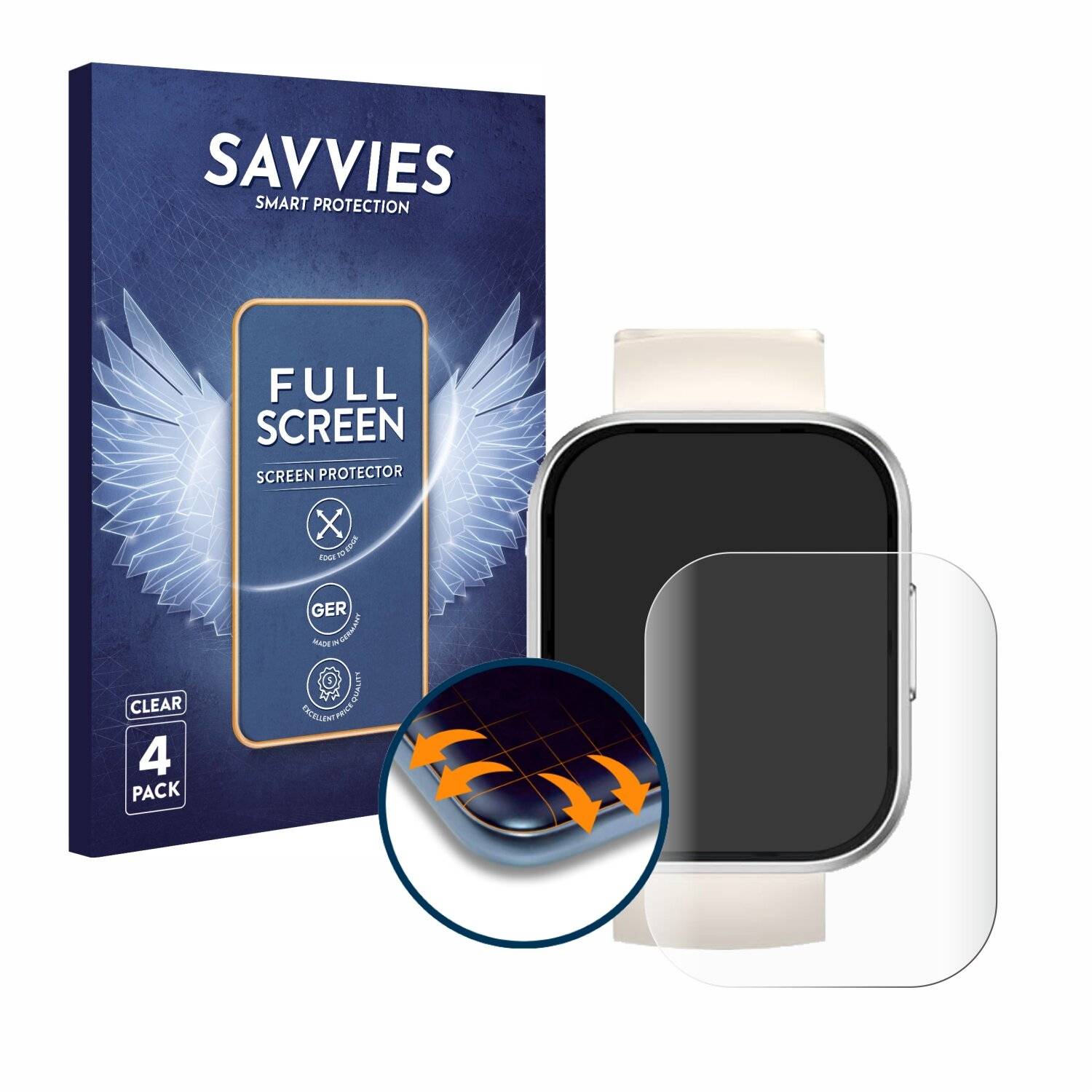 4x Savvies Full-Screen Folie für Oukitel BT103