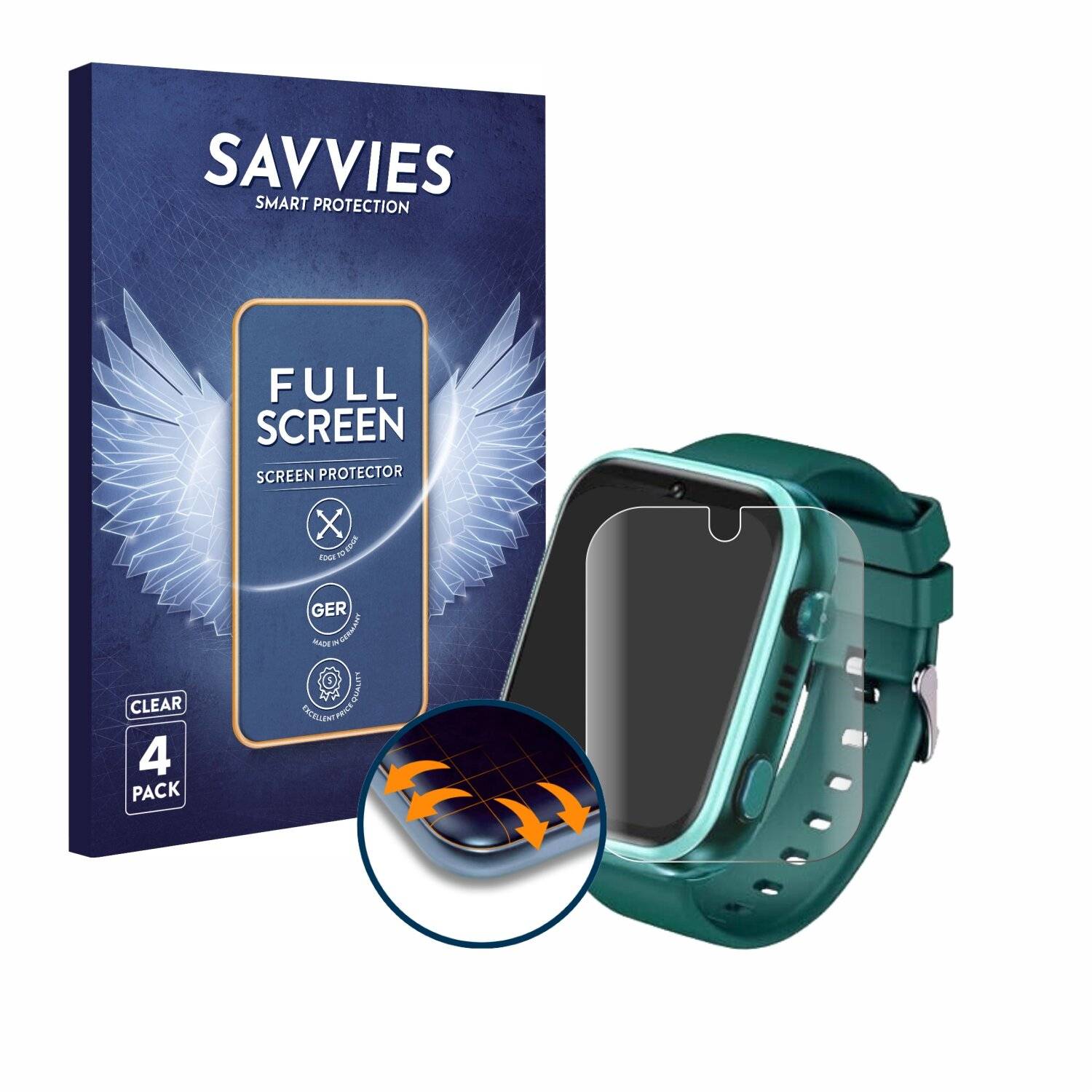 4x Savvies Full-Screen Folie für Okyuk T45