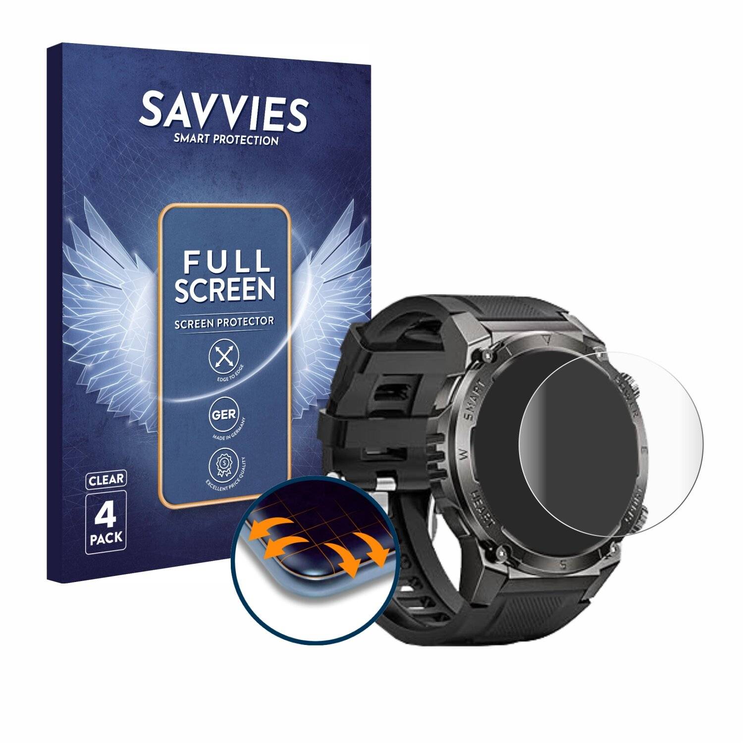 4x Savvies Full-Screen Folie für Dekelife G55