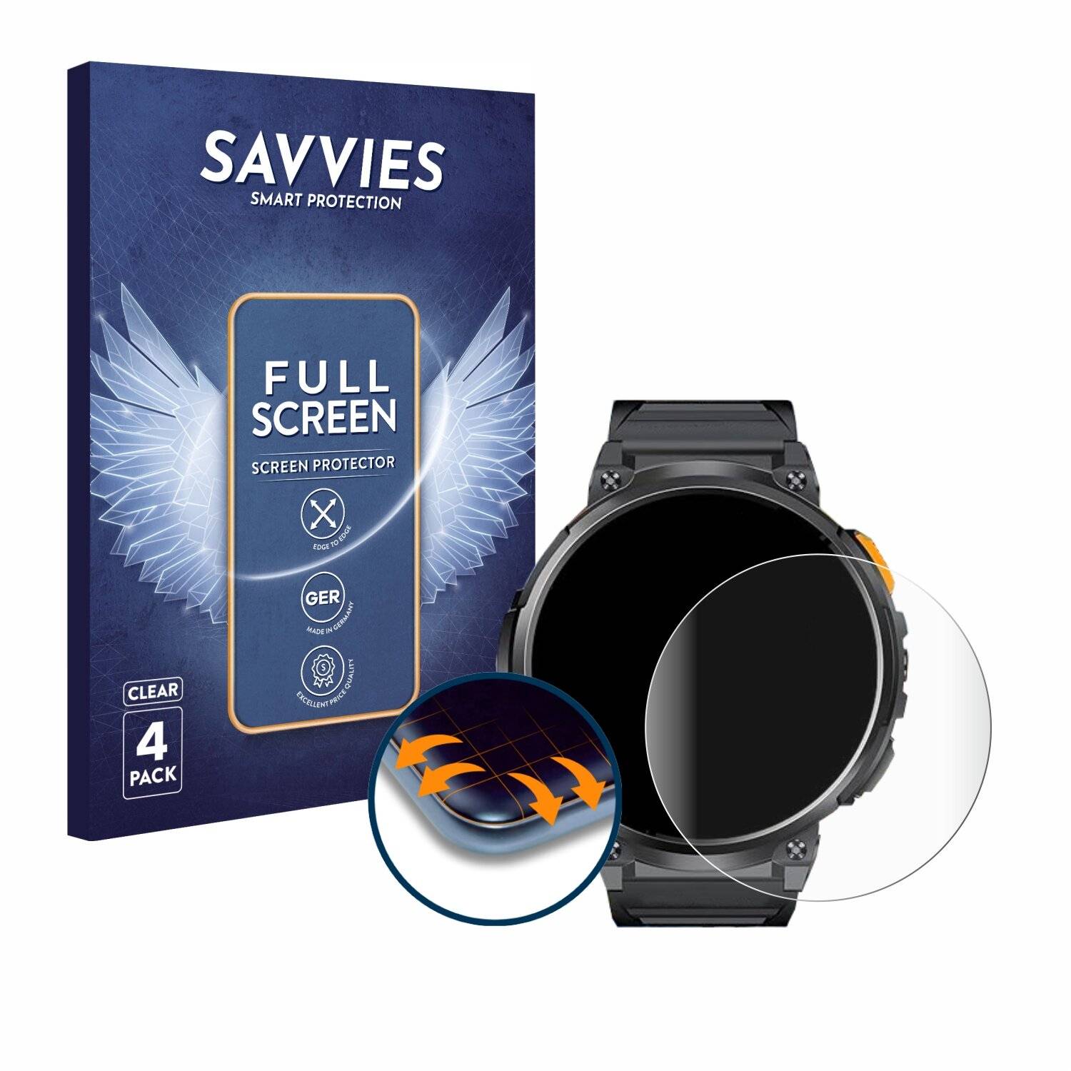 4x Savvies Full-Screen Folie für Dremac FV6-A