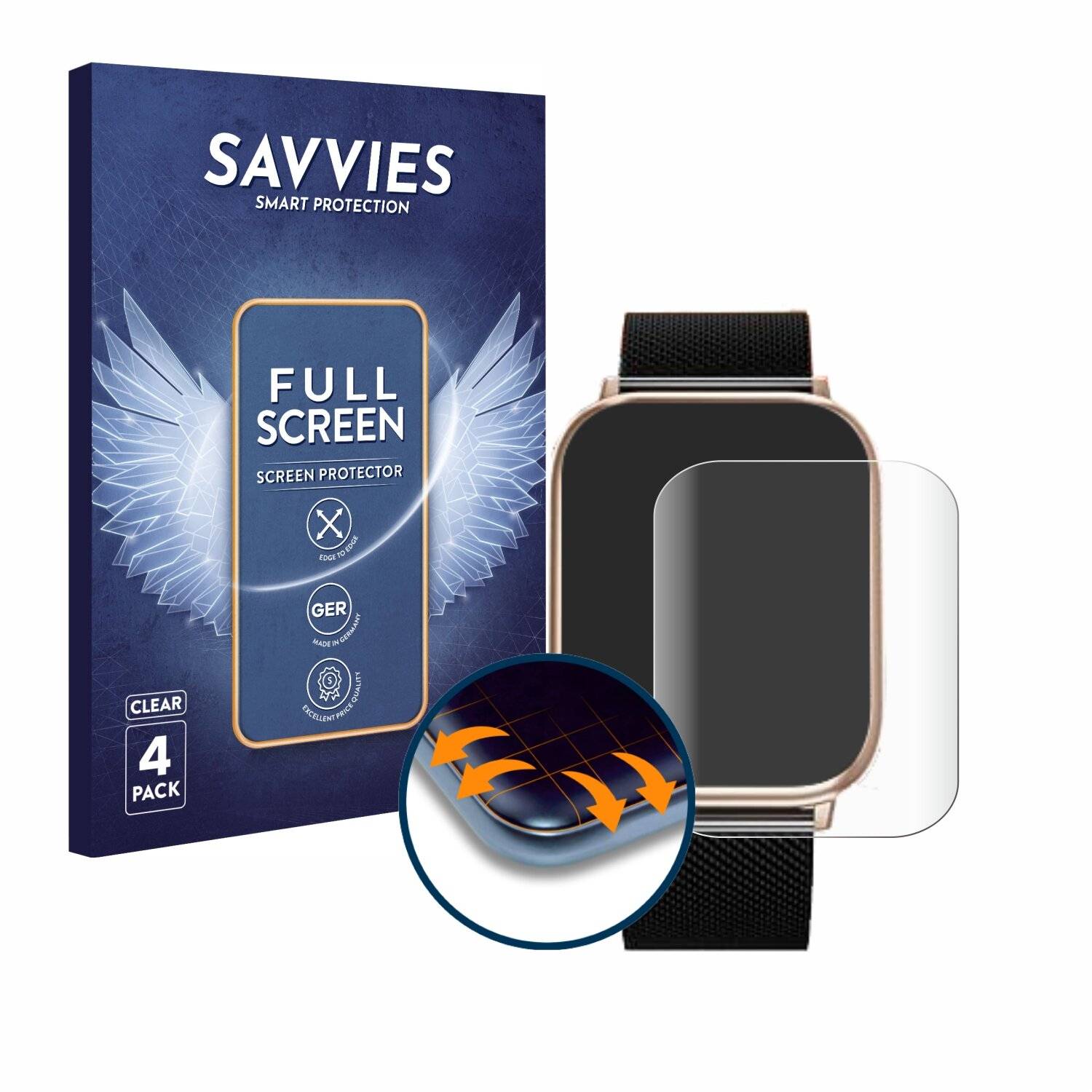 4x Savvies Full-Screen Folie für RifePhi G51