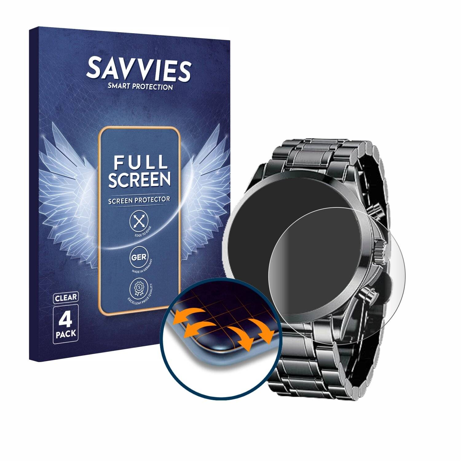 4x Savvies Full-Screen Folie für By Benyar