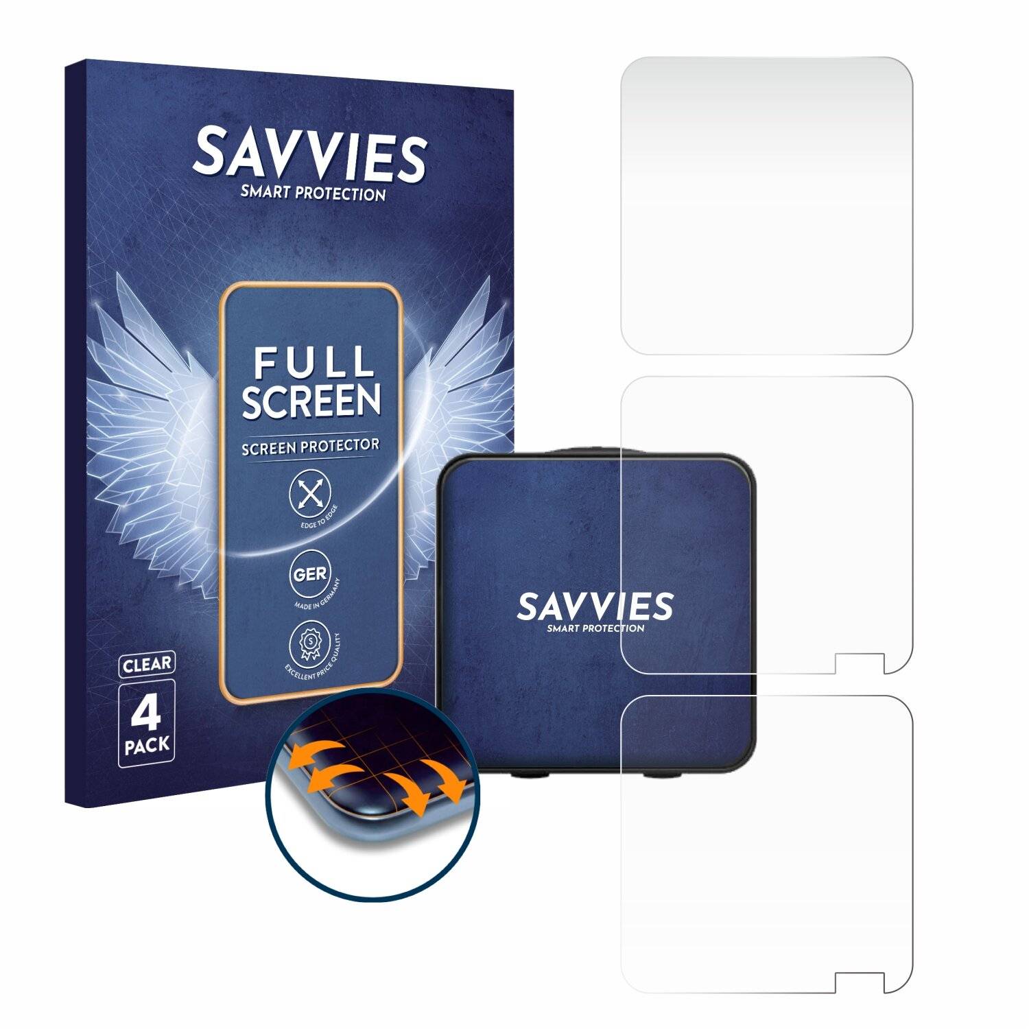 4x Savvies Full-Screen Folie für Rode Wireless