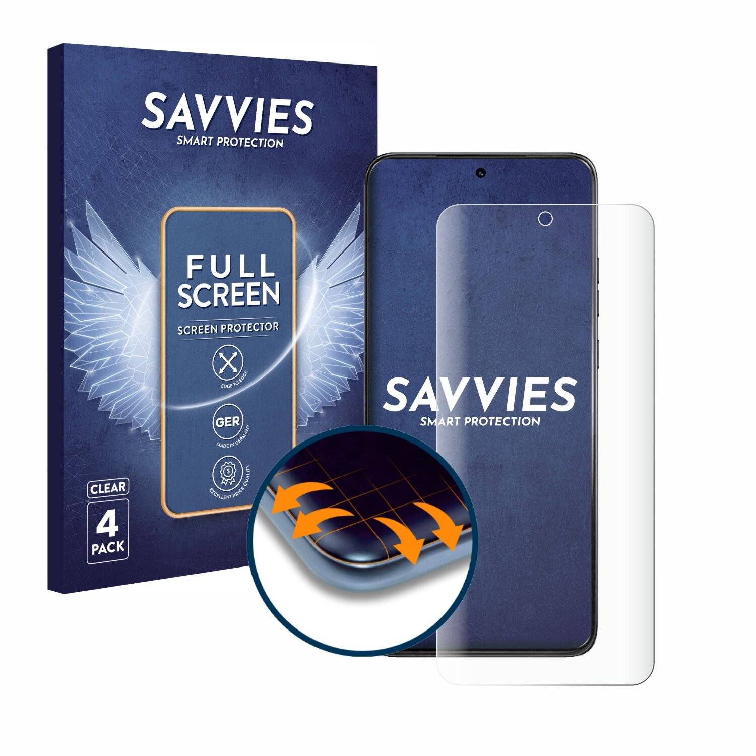 4x Savvies Full-Screen Folie für Motorola ThinkPhone