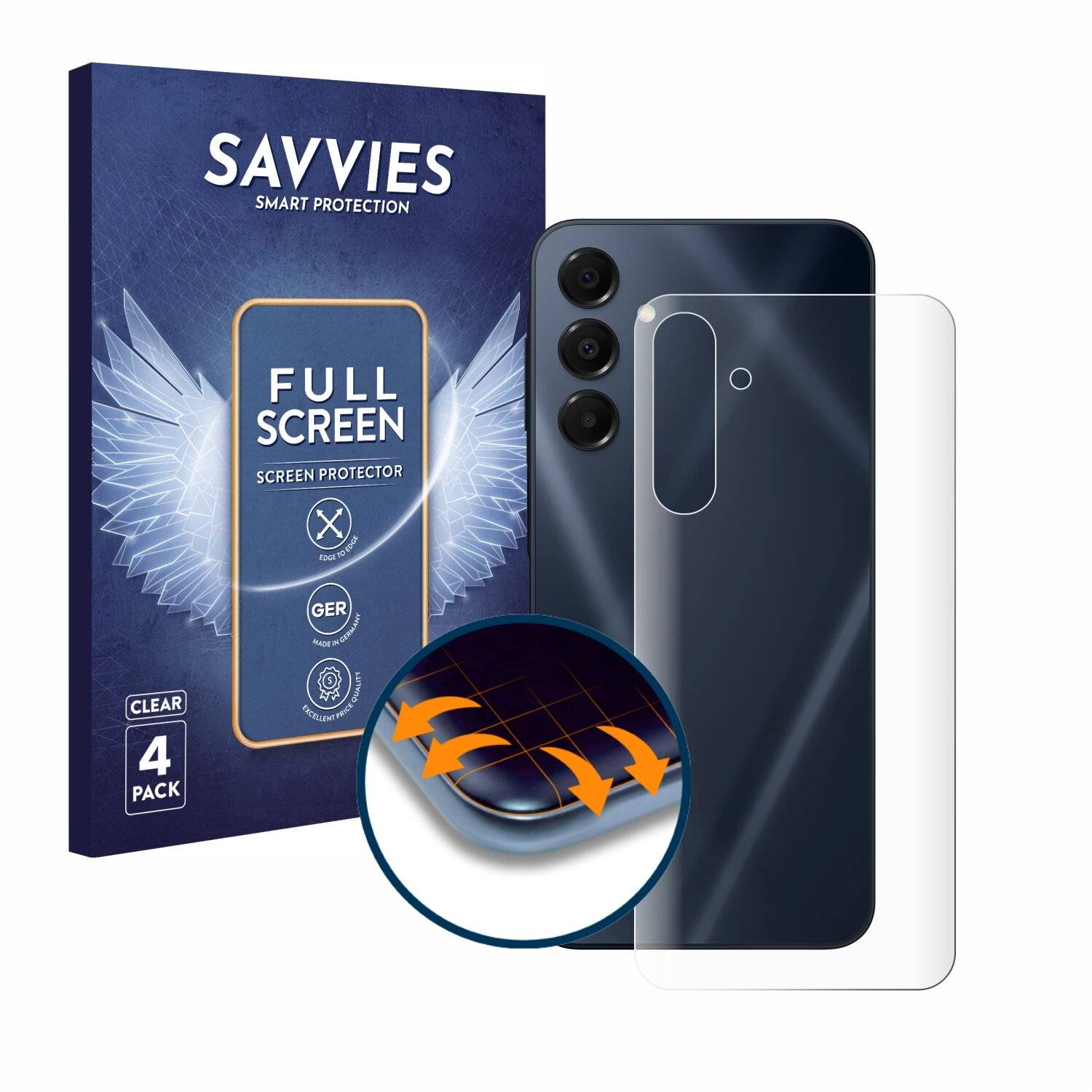 4x Savvies Full-Screen Folie für Samsung Galaxy A16 5G