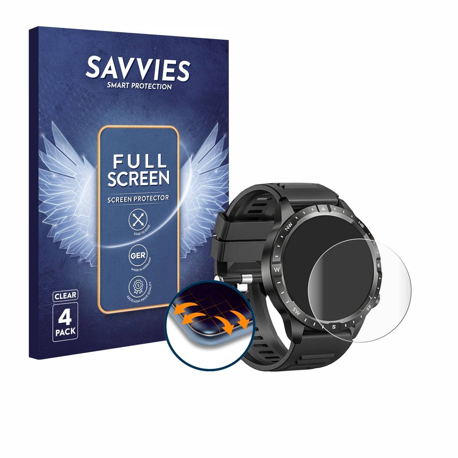 4x Savvies Full-Screen Folie für Dekelife AK75