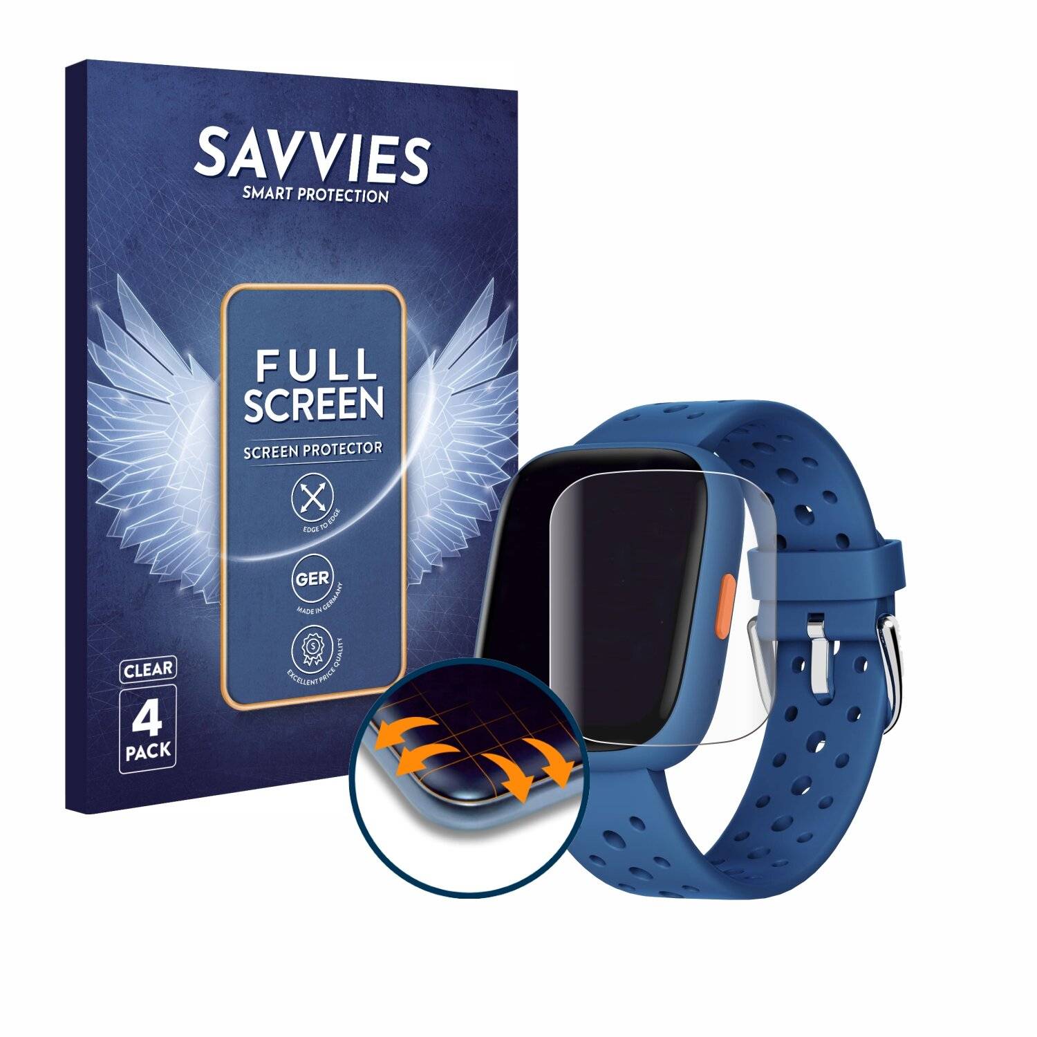 4x Savvies Full-Screen Folie für Biggerfive BW02