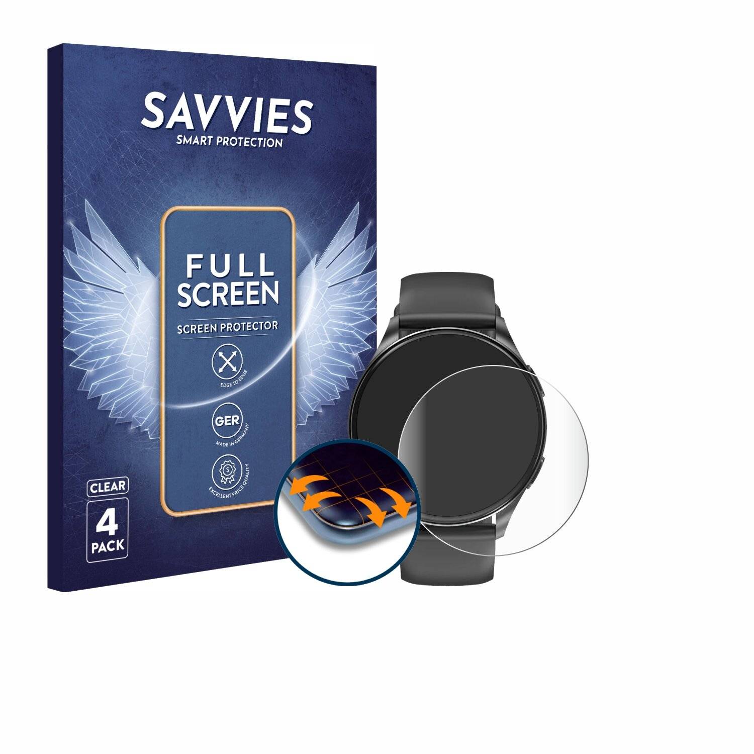 4x Savvies Full-Screen Folie für Blackview X20