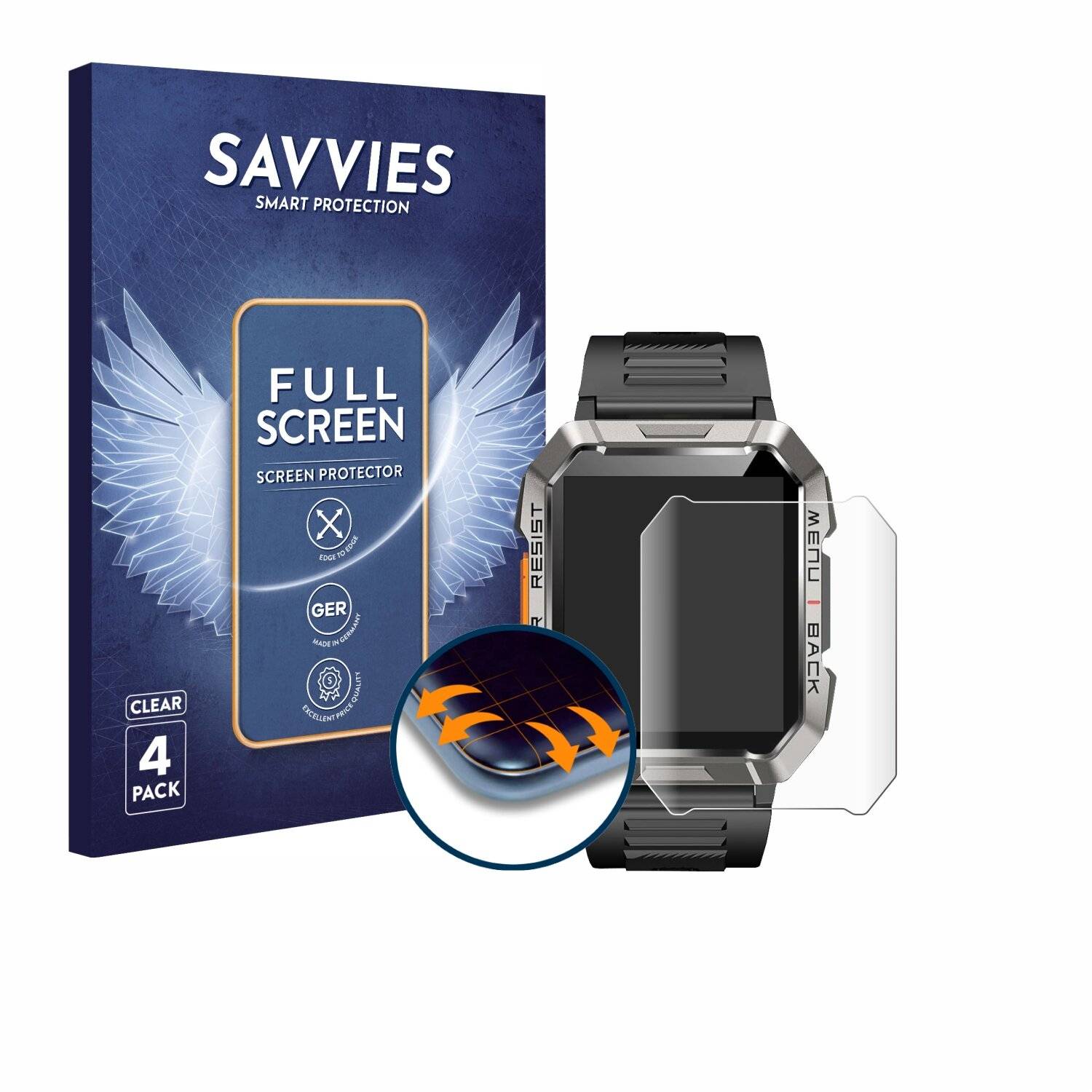 4x Savvies Full-Screen Folie für Baolubao