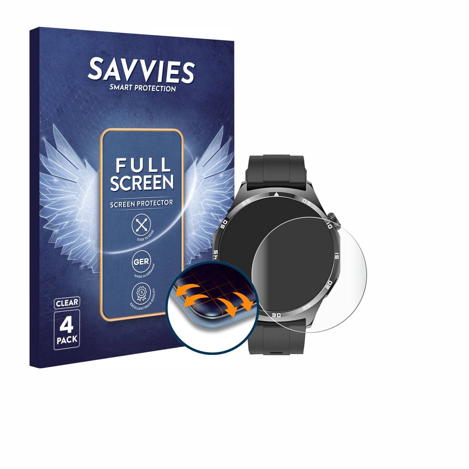 4x Savvies Full-Screen Folie für Marsyu MT300