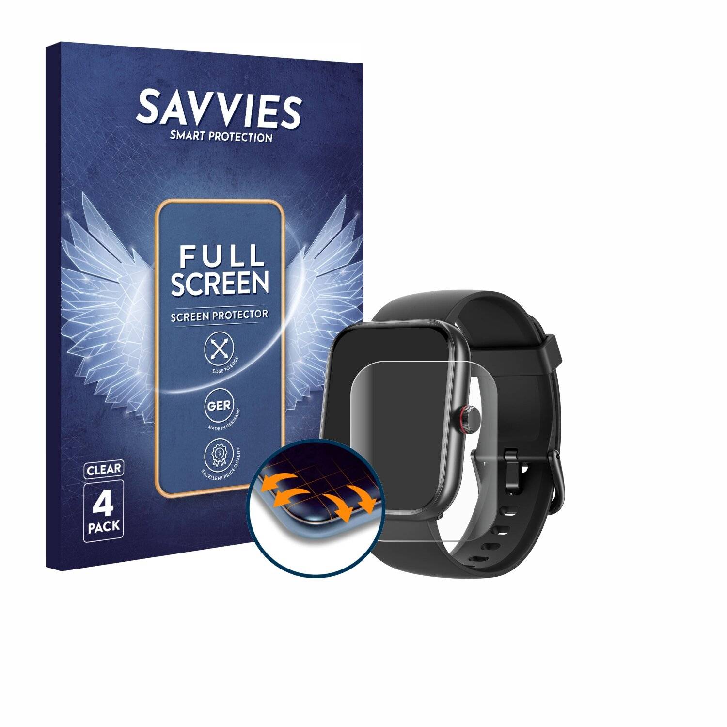 4x Savvies Full-Screen Folie für Enomir IDW20