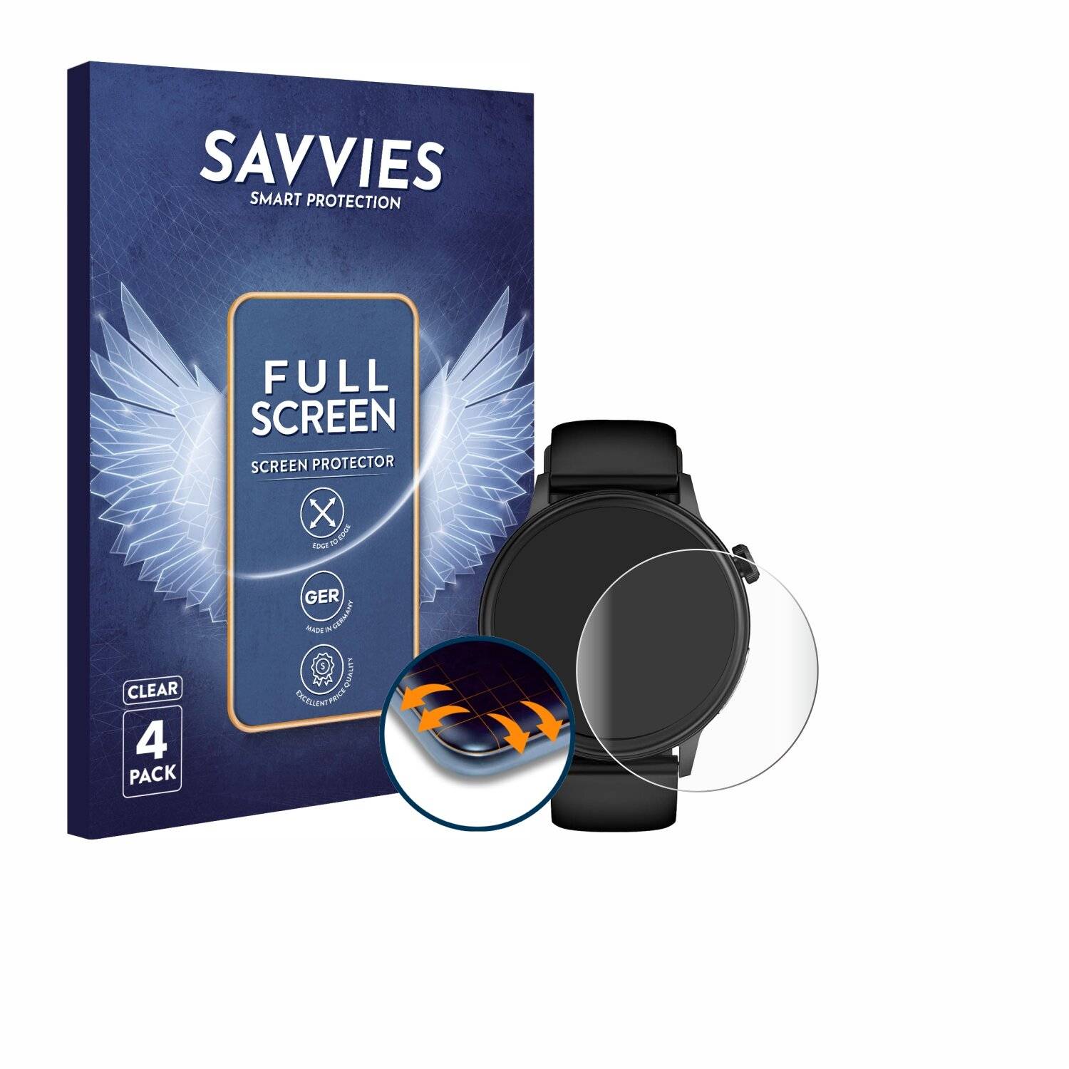 4x Savvies Full-Screen Folie für YYKY ET470