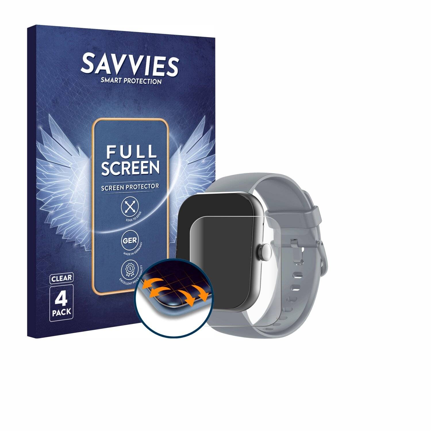 4x Savvies Full-Screen Folie für Motast Y66