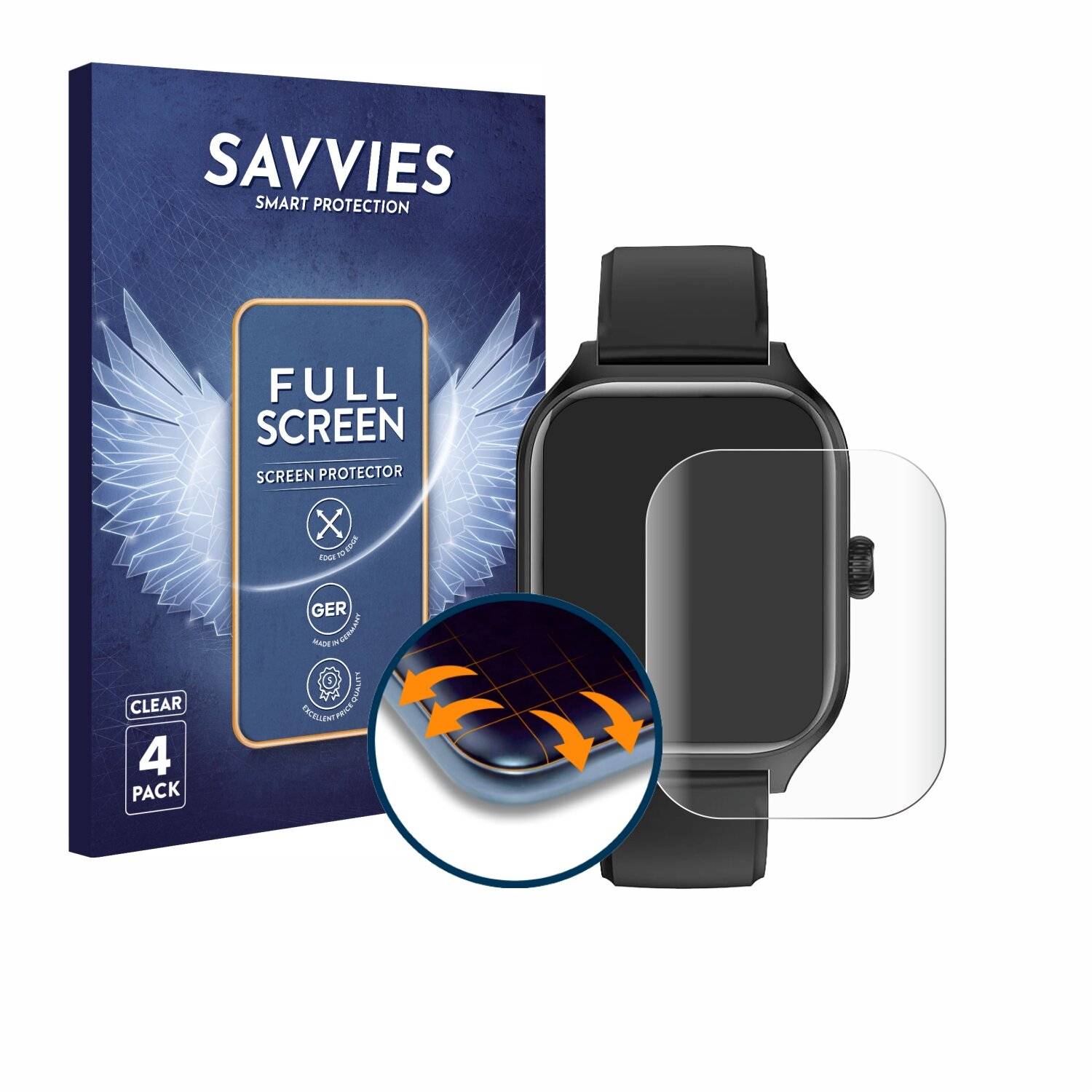 4x Savvies Full-Screen Folie für LITEYPP