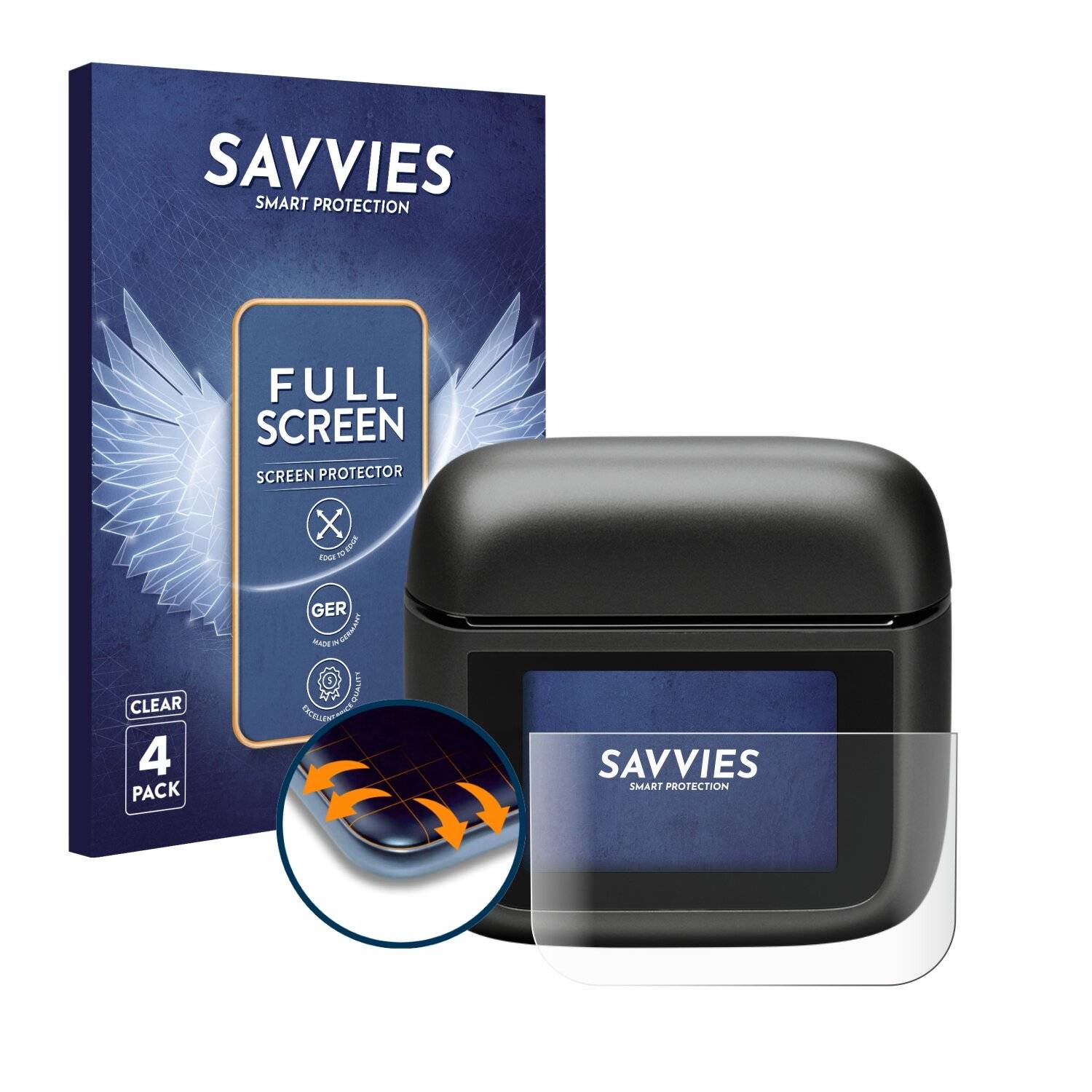 4x Savvies Full-Screen Folie für JBL Tour Pro