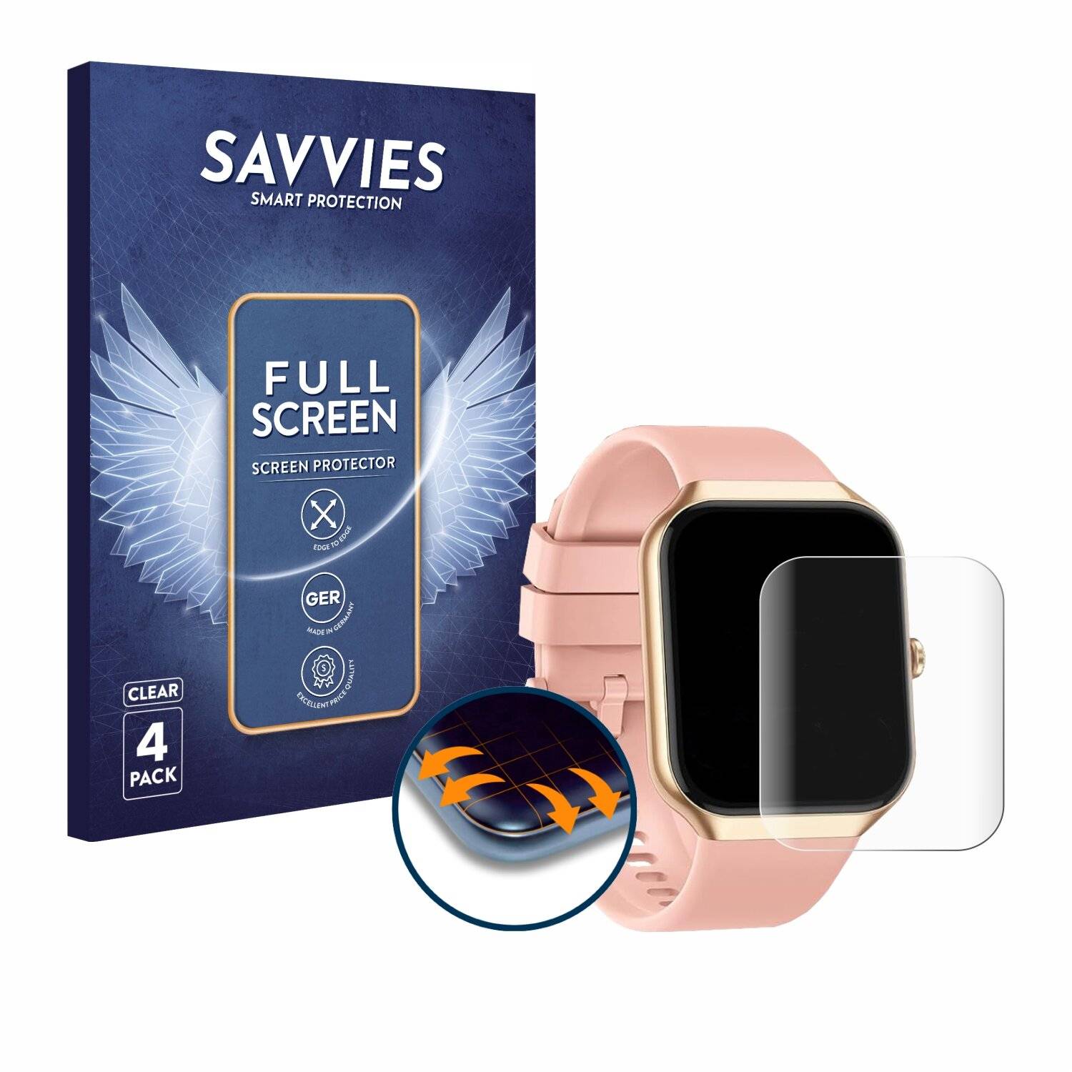 4x Savvies Full-Screen Folie für Togala P99