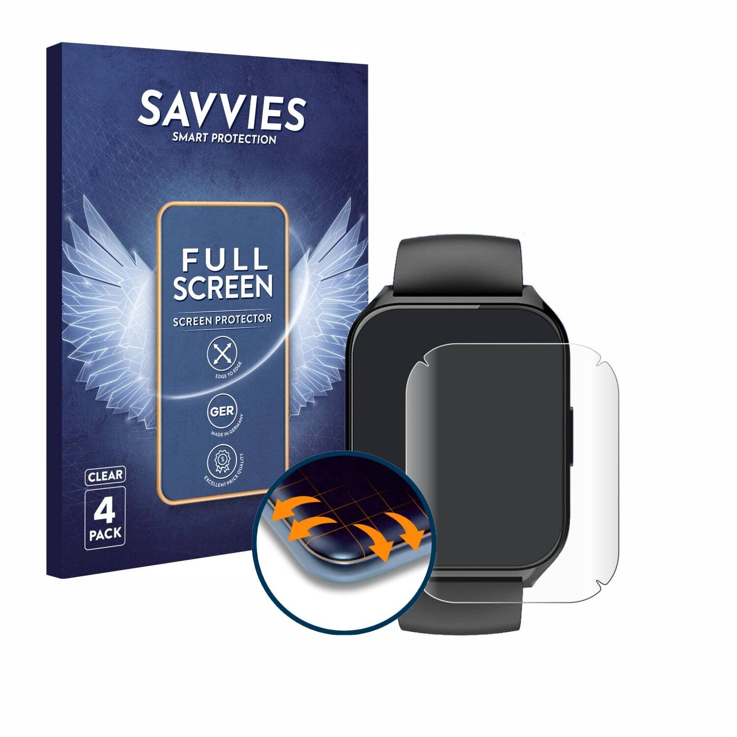 4x Savvies Full-Screen Folie für Aycy P114