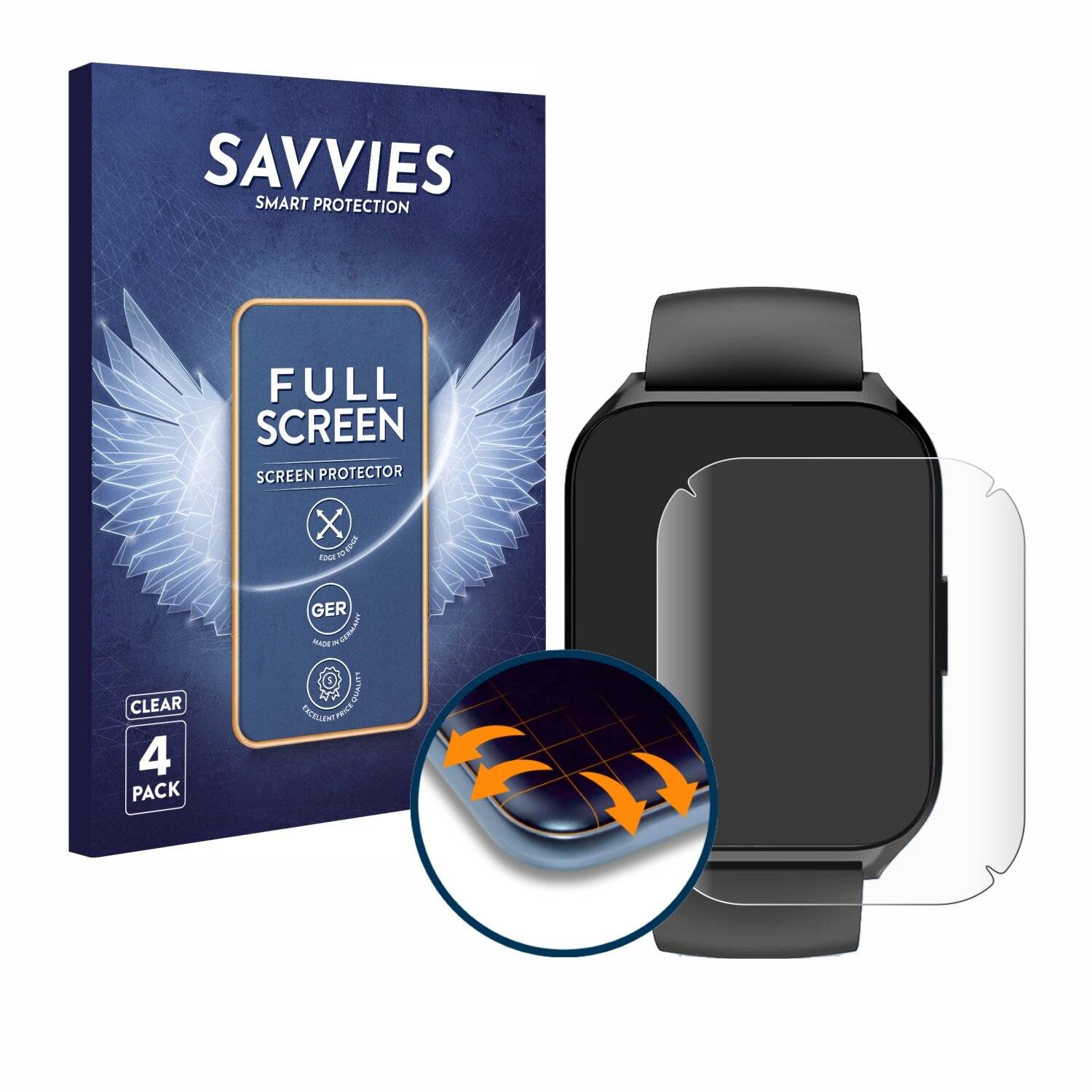 4x Savvies Full-Screen Folie für Dusonlap MT65
